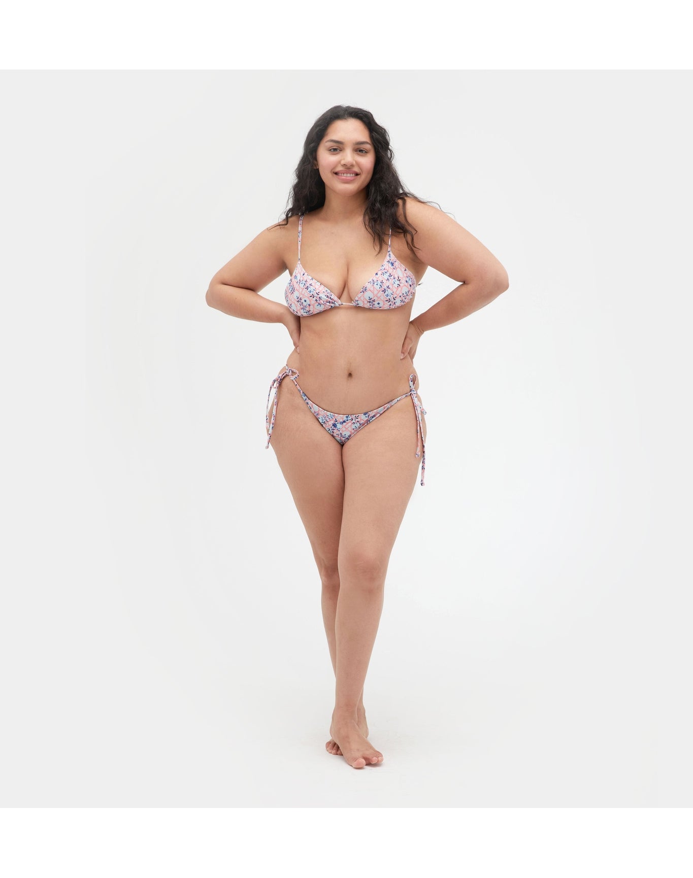 Women | The Alessia Bikini | Pink Basketweave Vine