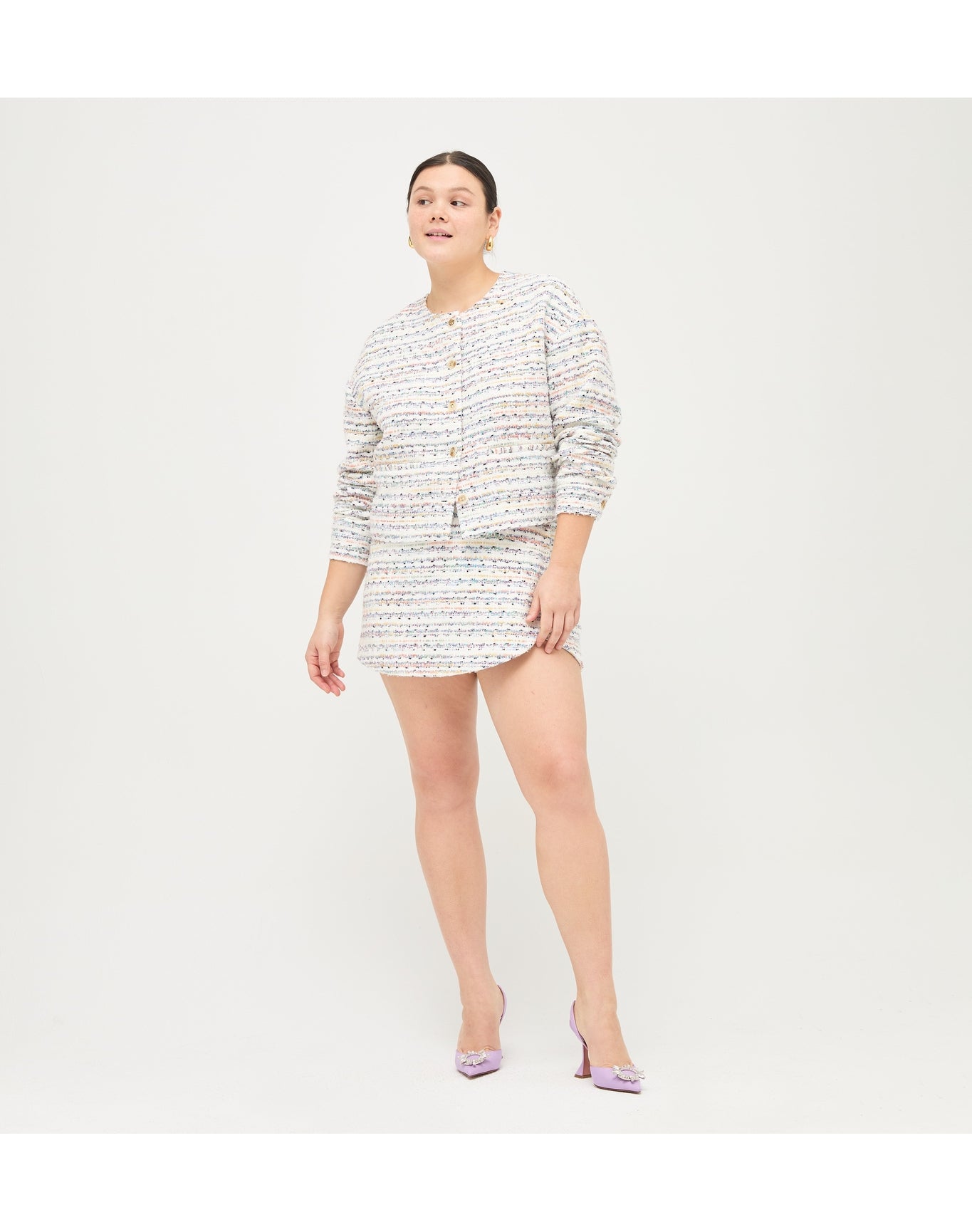 Women | The Ames Jacket | Tonal Multi Tweed