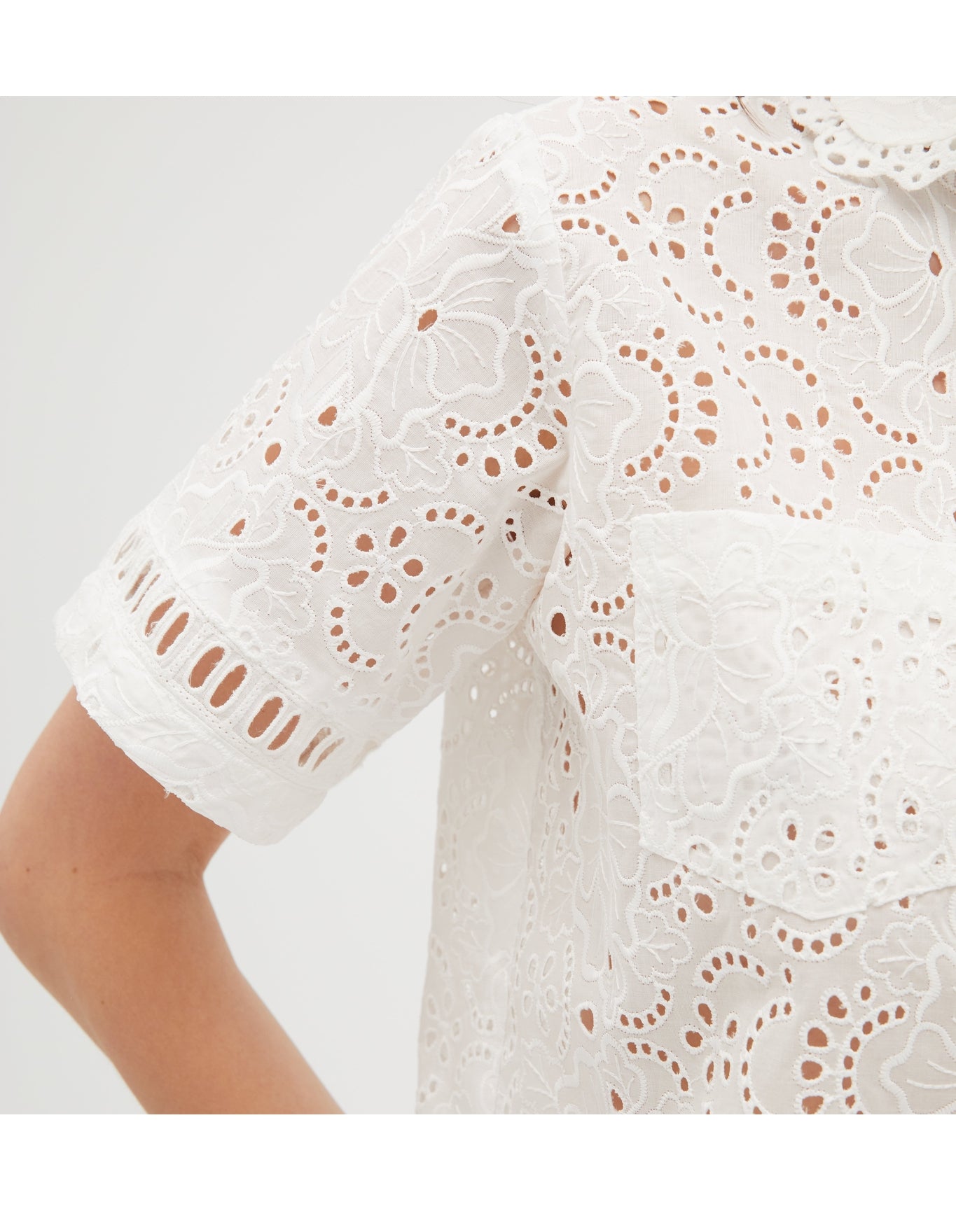 Women | The Annette Top | White Broderie Anglaise