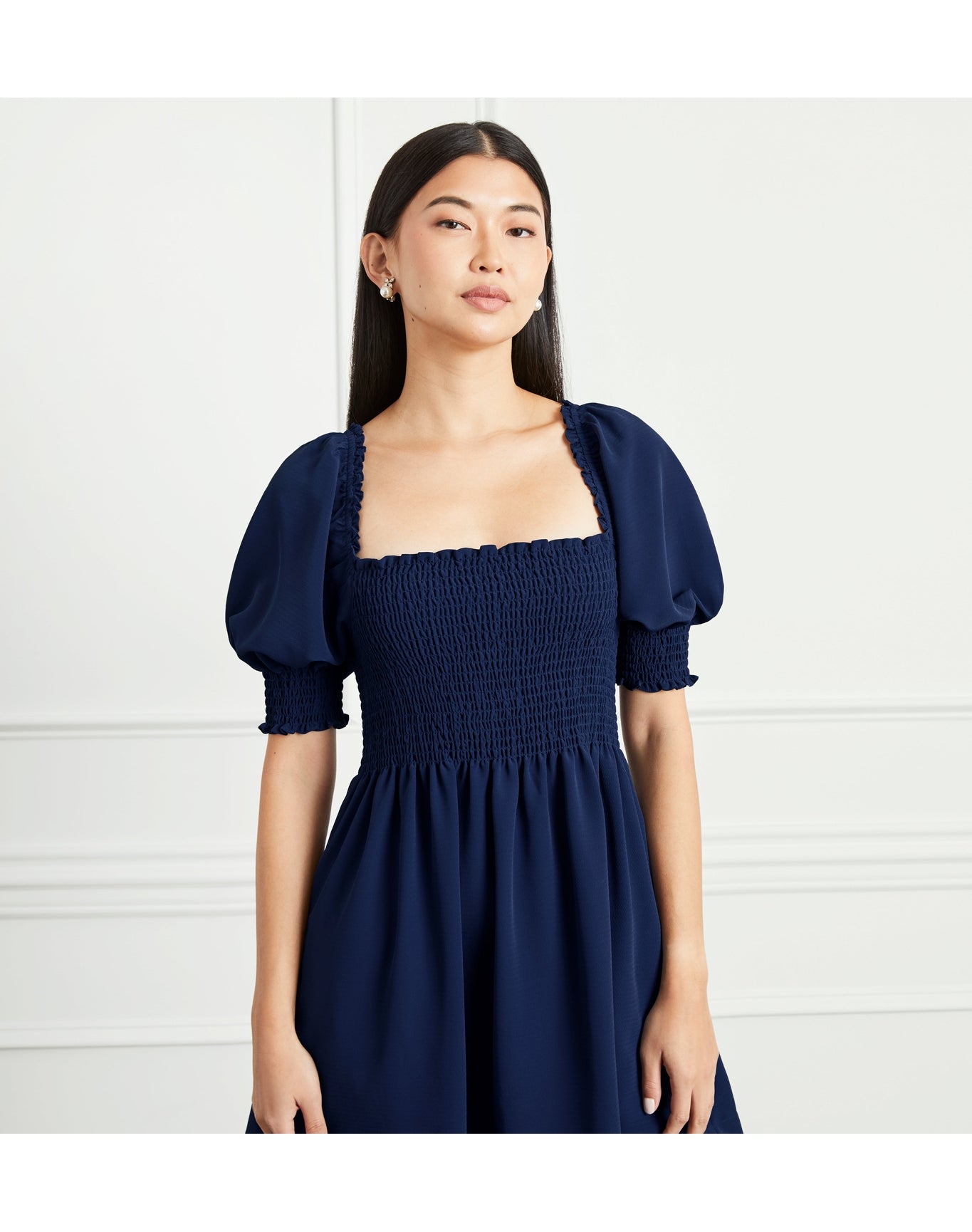 Women | The Athena Nap Dress | Wrinkle Resistant Navy Crepe