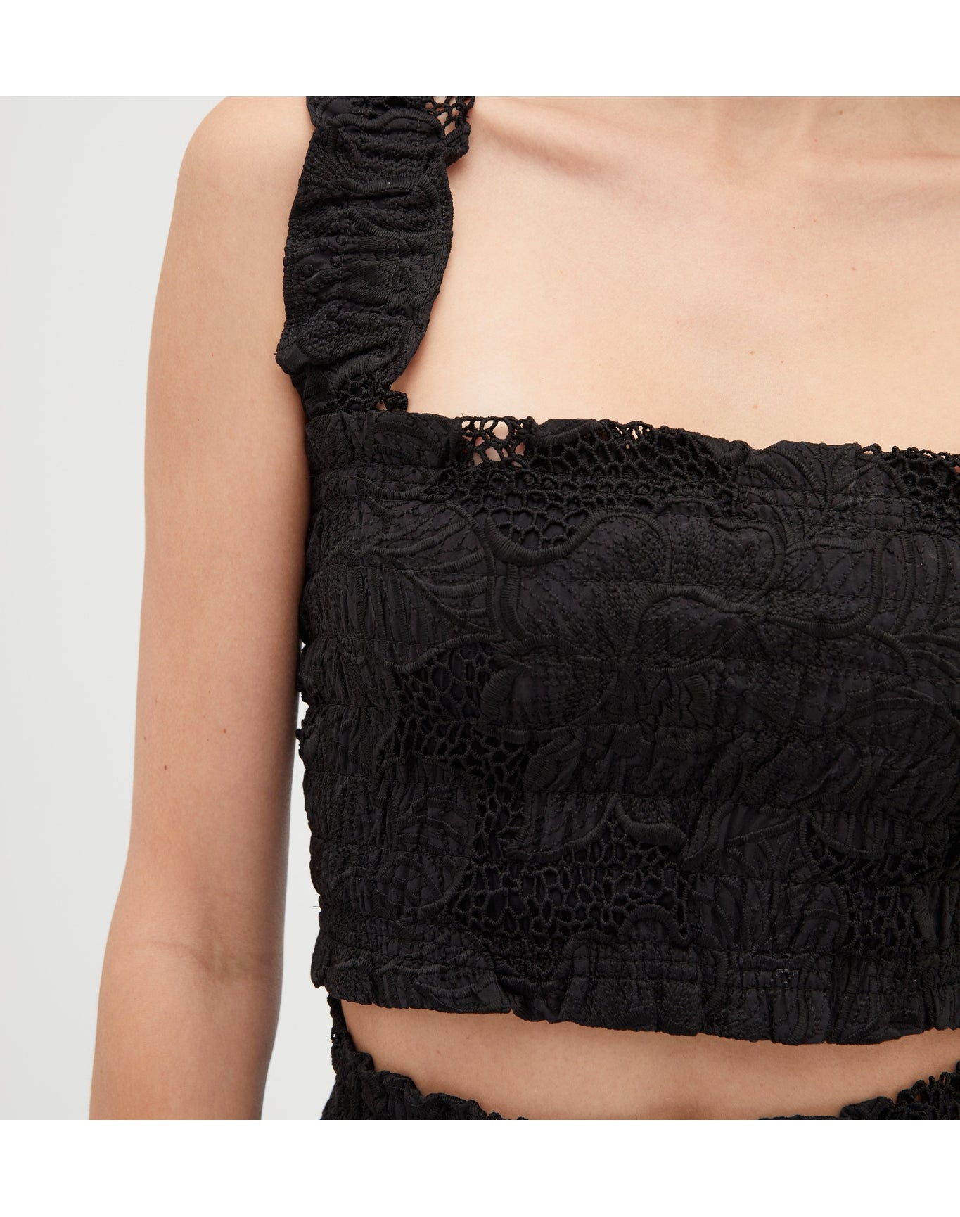 Women | The Azalea Nap Top | Black Floral Lace