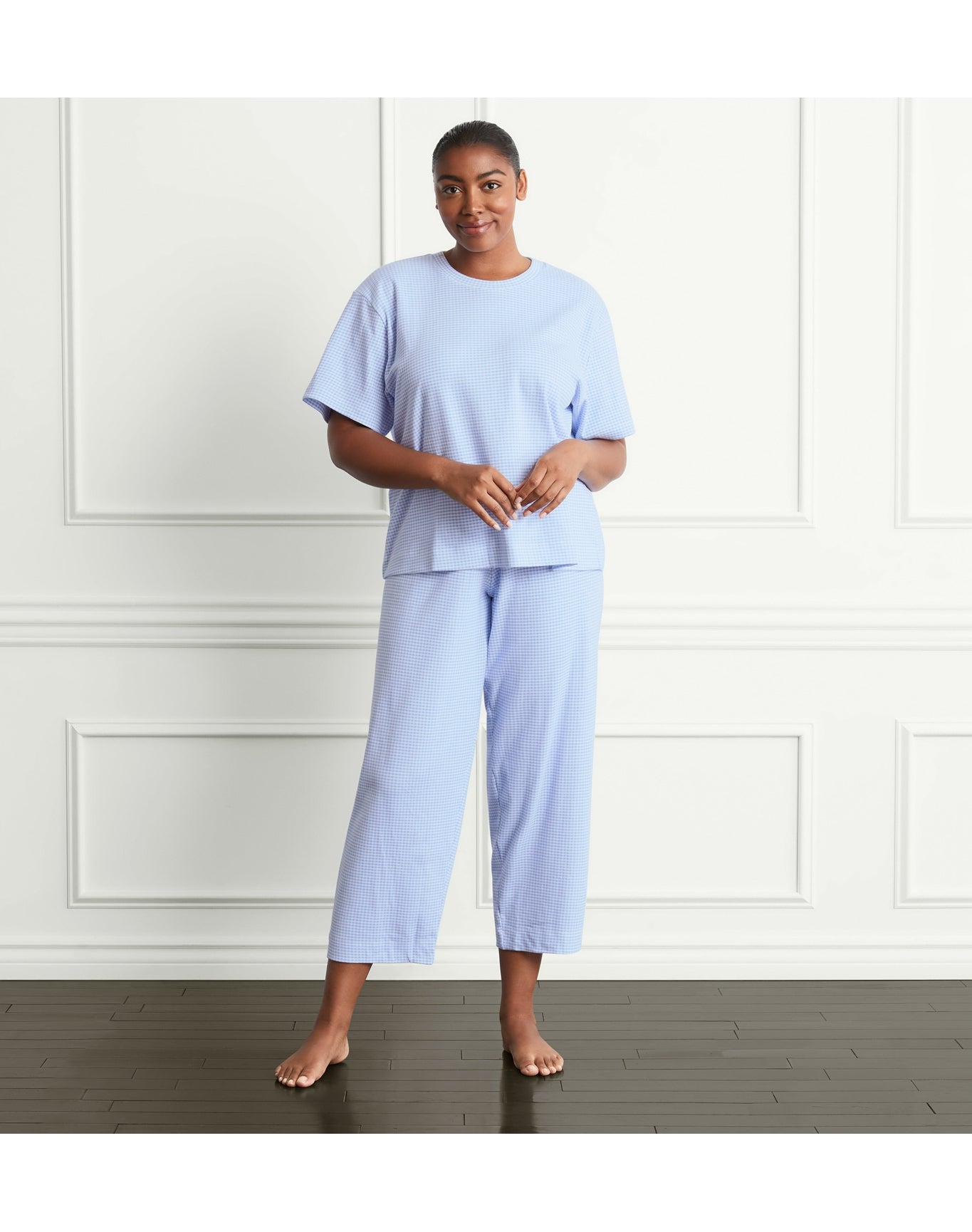 Women | The Charlotte Sleep Tee | Hydrangea Gingham