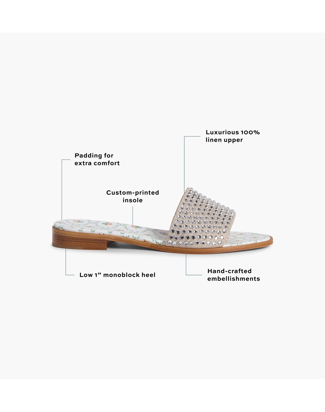 Women | The City Slide | Sand Rhinestone