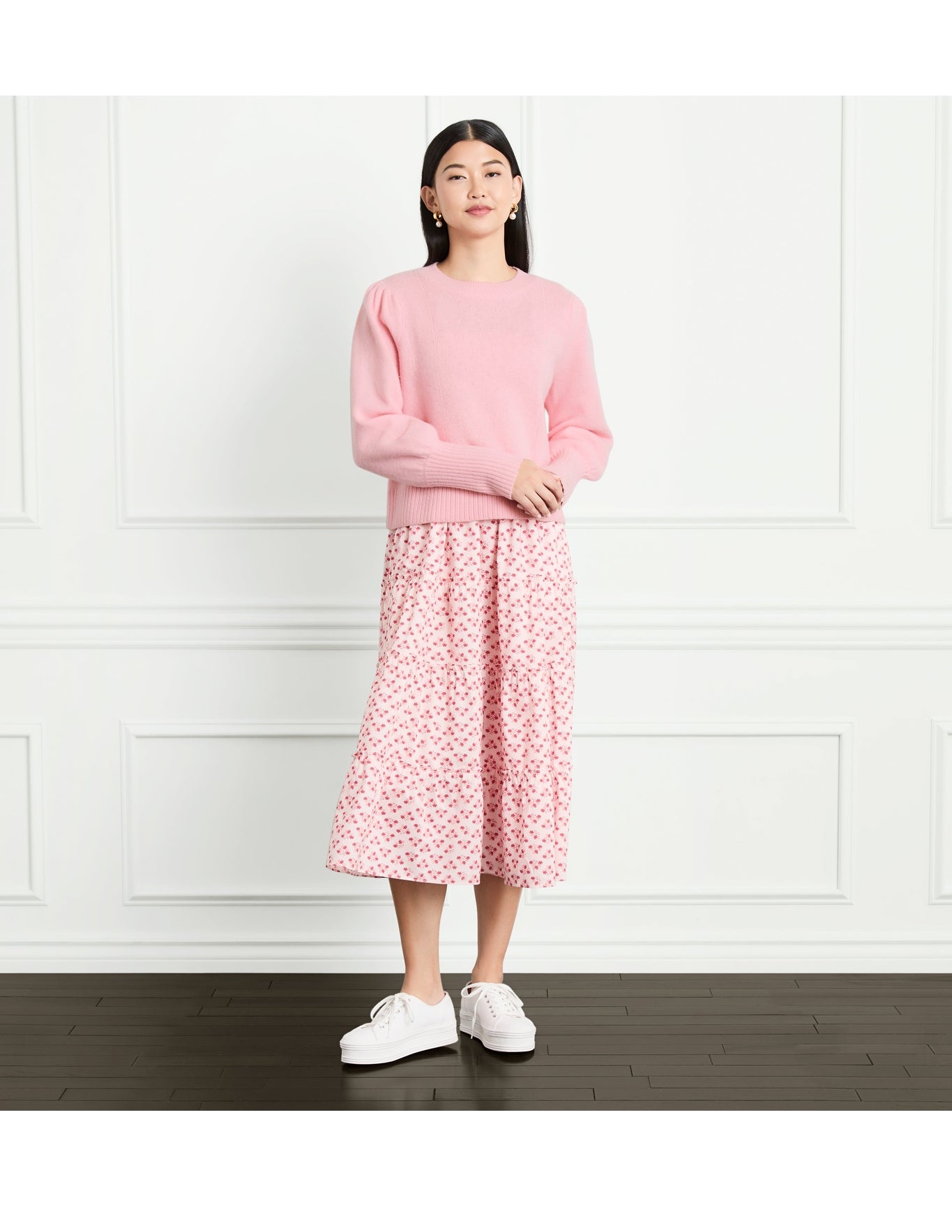 Women | The Cropped Sylvie Sweater | Candy Pink Merino Wool