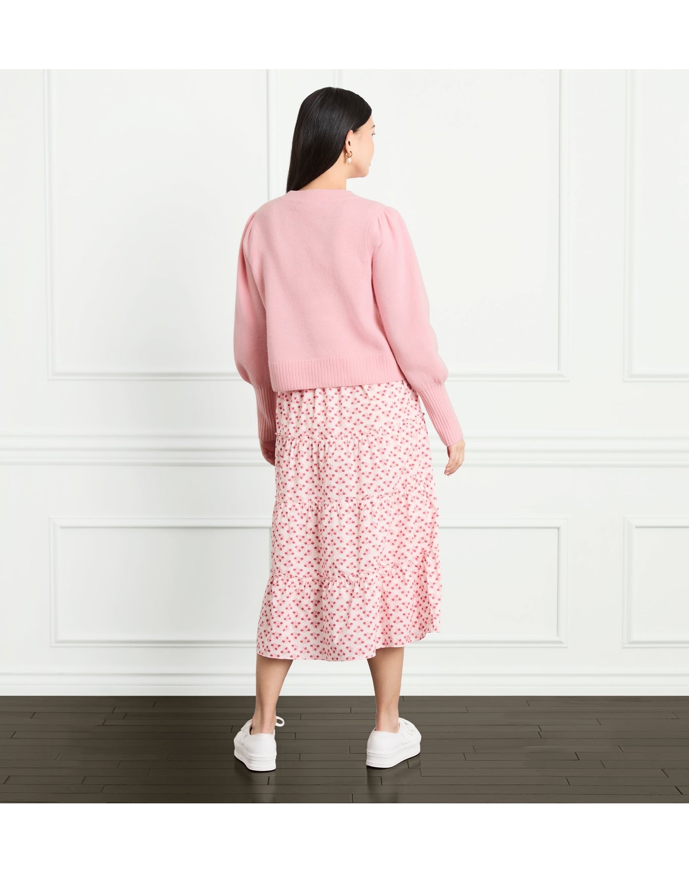 Women | The Cropped Sylvie Sweater | Candy Pink Merino Wool