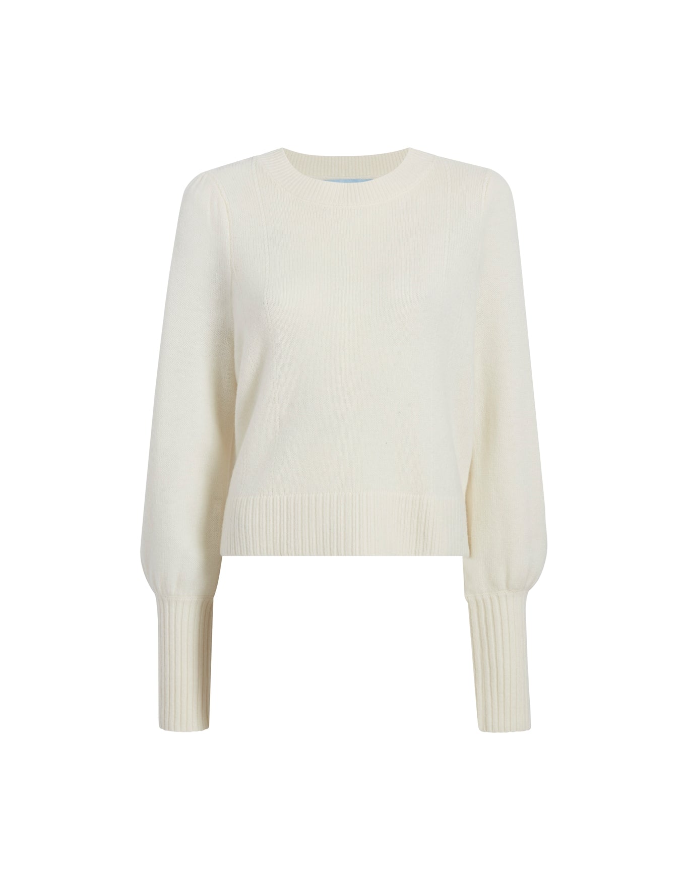 Women | The Cropped Sylvie Sweater | Cream Merino Wool