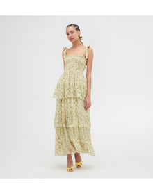 Women | The Elise Nap Dress | Yellow Basketweave Vine