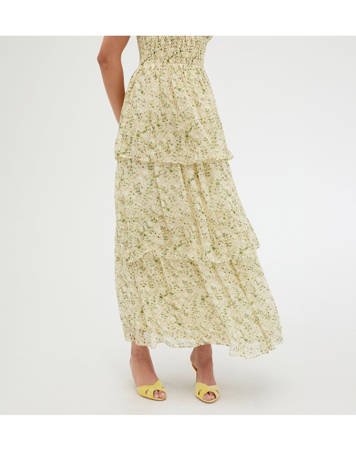 Women | The Elise Nap Dress | Yellow Basketweave Vine