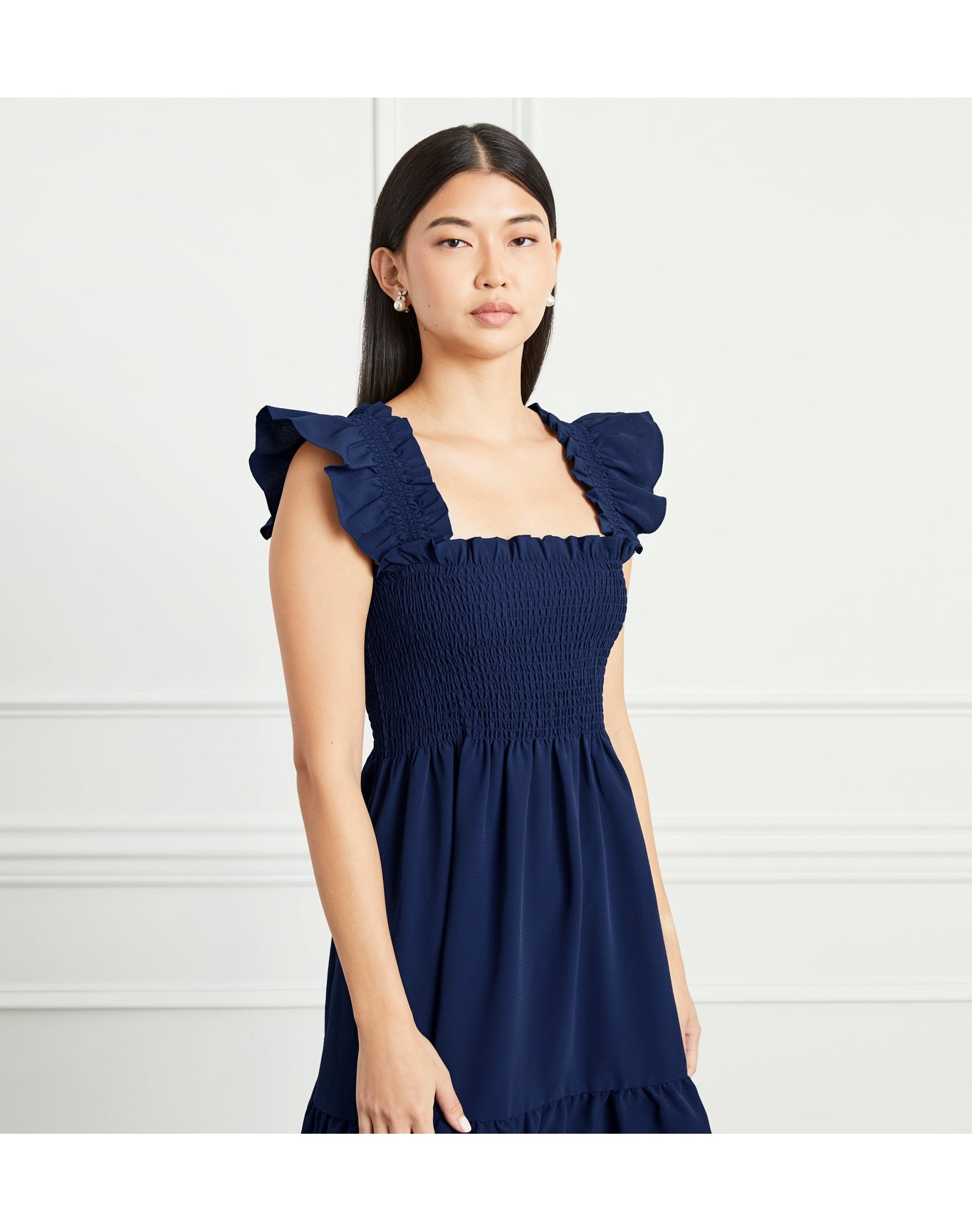 Women | The Elizabeth Nap Dress | Navy Crepe