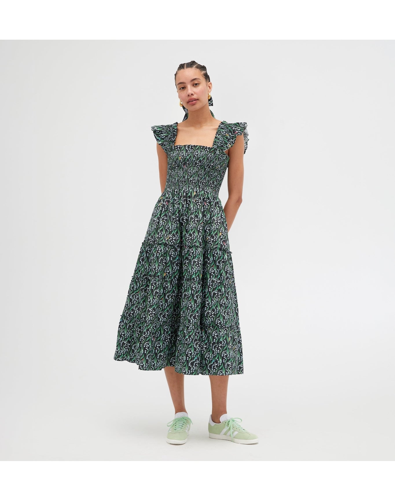 Women | The Ellie Nap Dress | Black Lily of the Valley