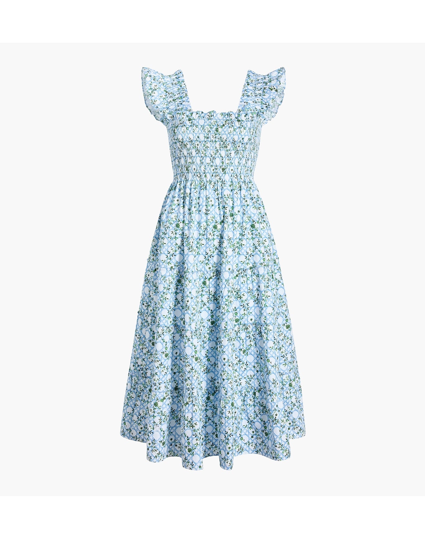 Women | The Ellie Nap Dress | Blue Basketweave Vine