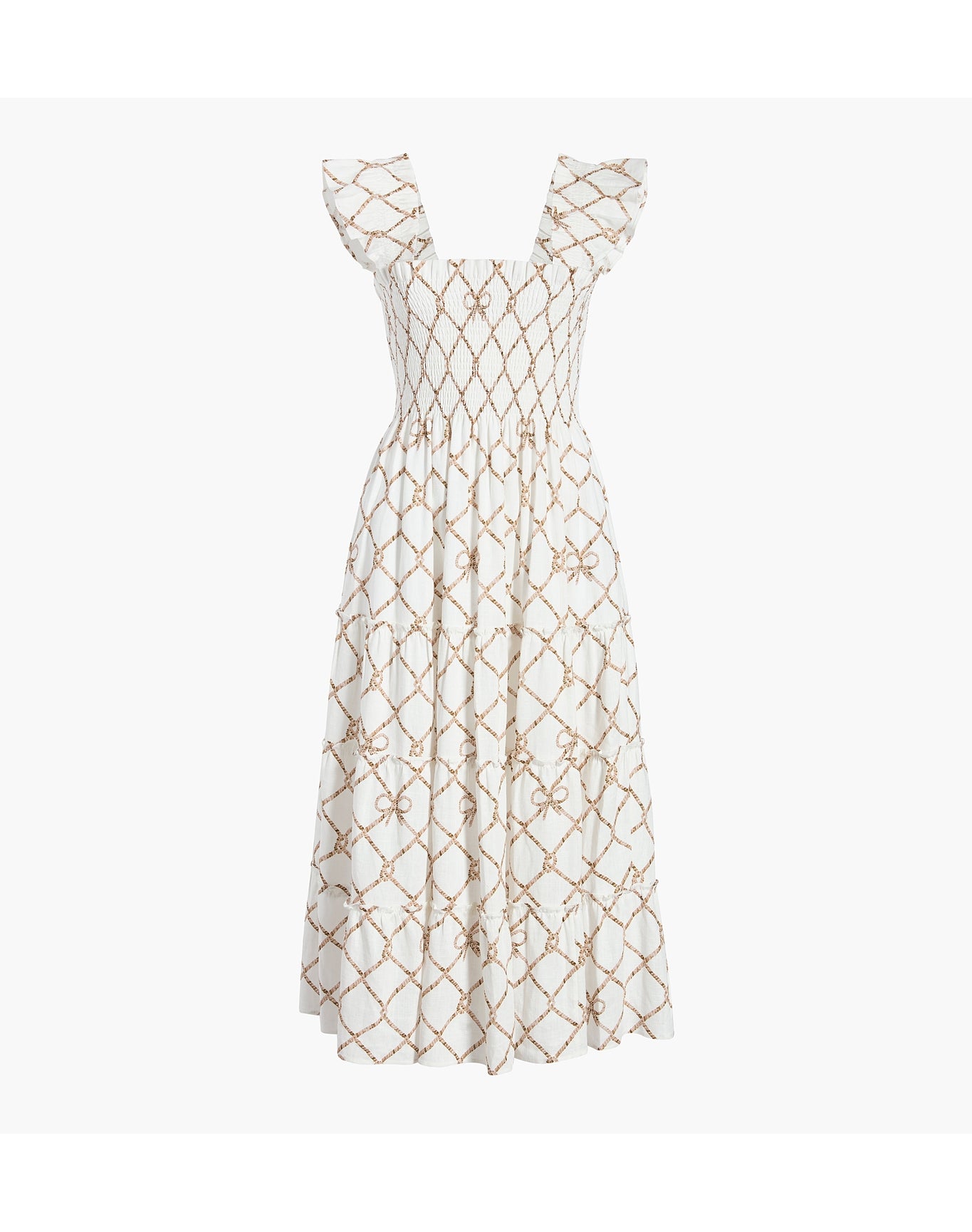 Women | The Ellie Nap Dress | Nautical Trellis Linen
