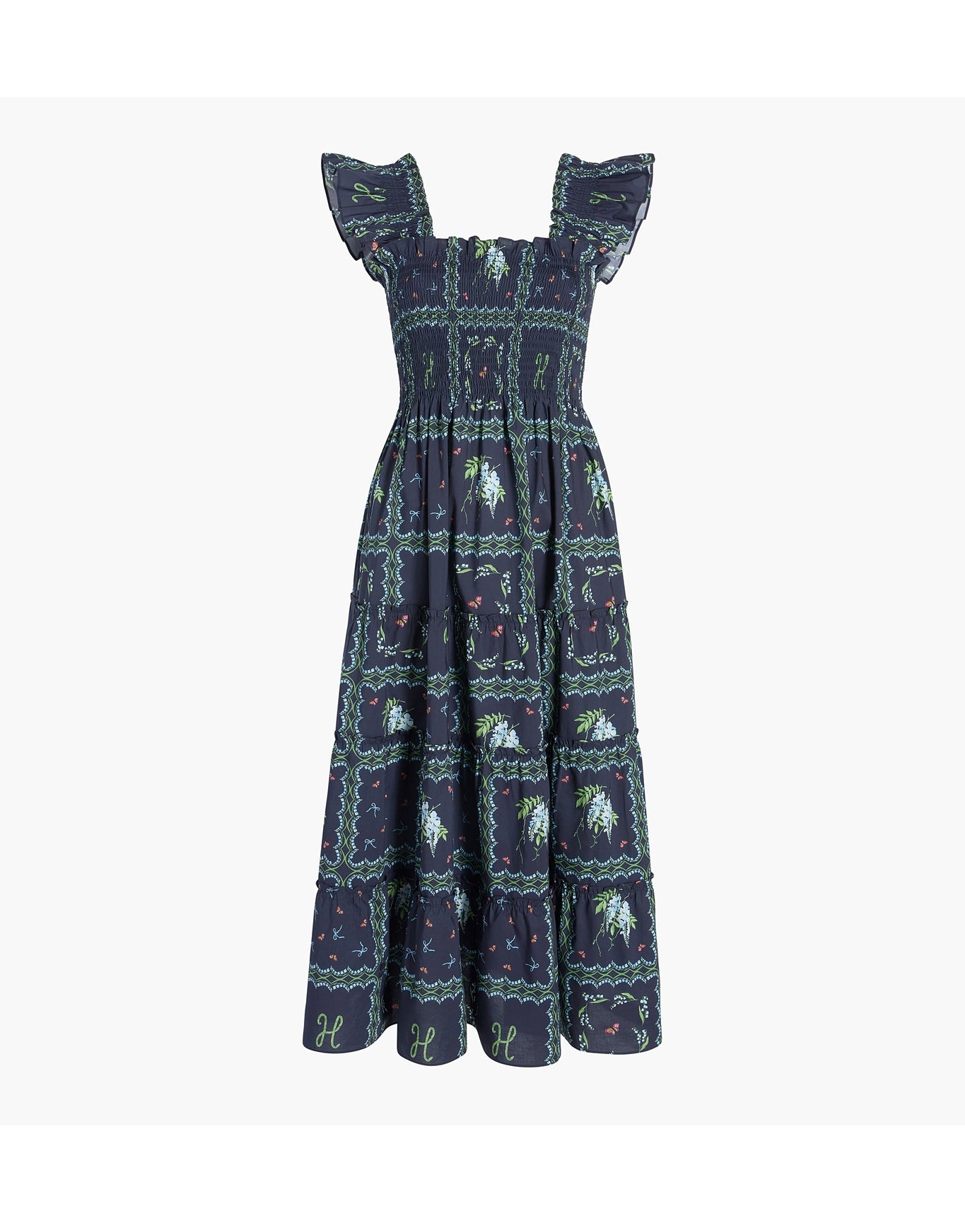 Women | The Ellie Nap Dress | Navy Floral Patchwork