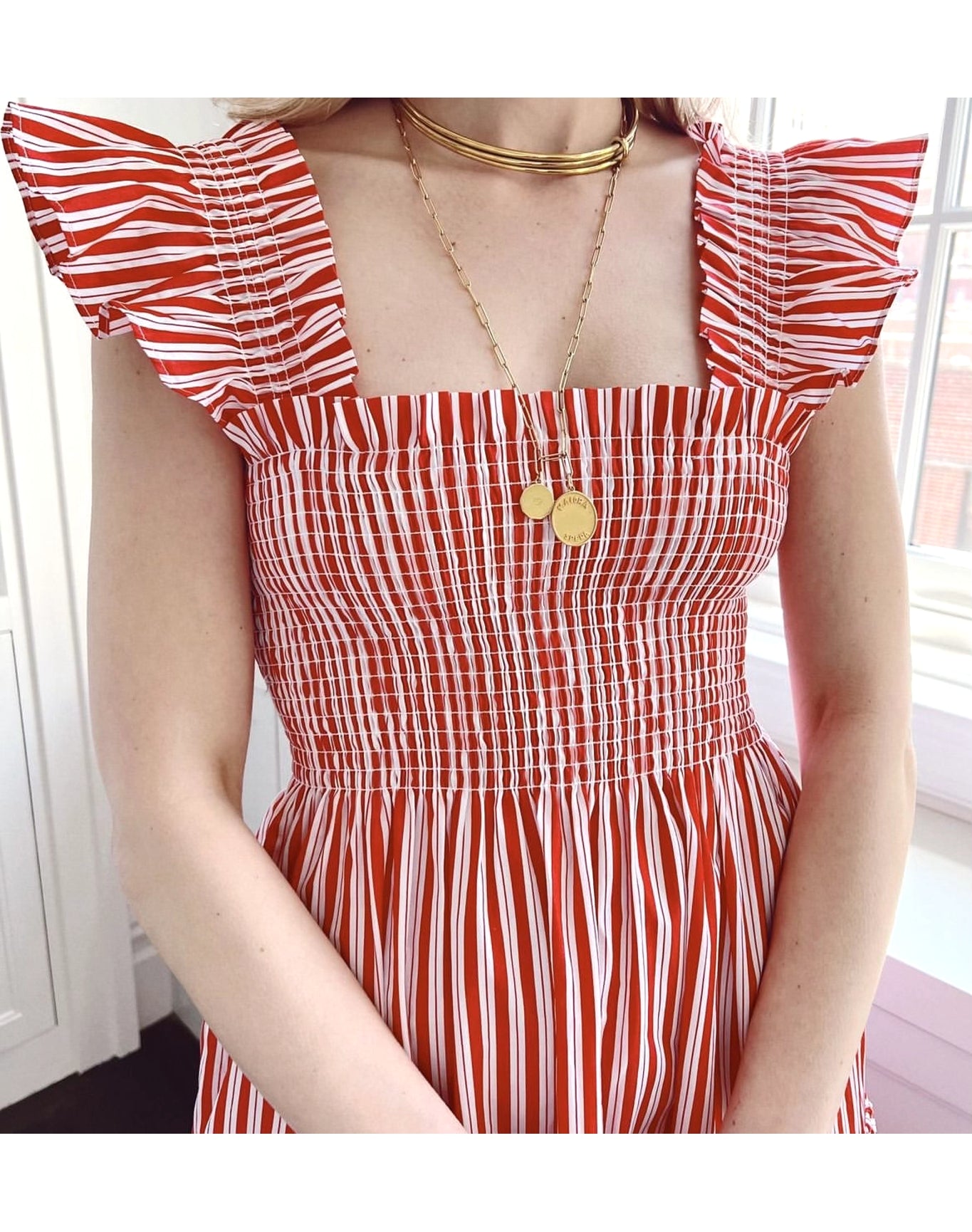 Women | The Ellie Nap Dress | Red Stripe