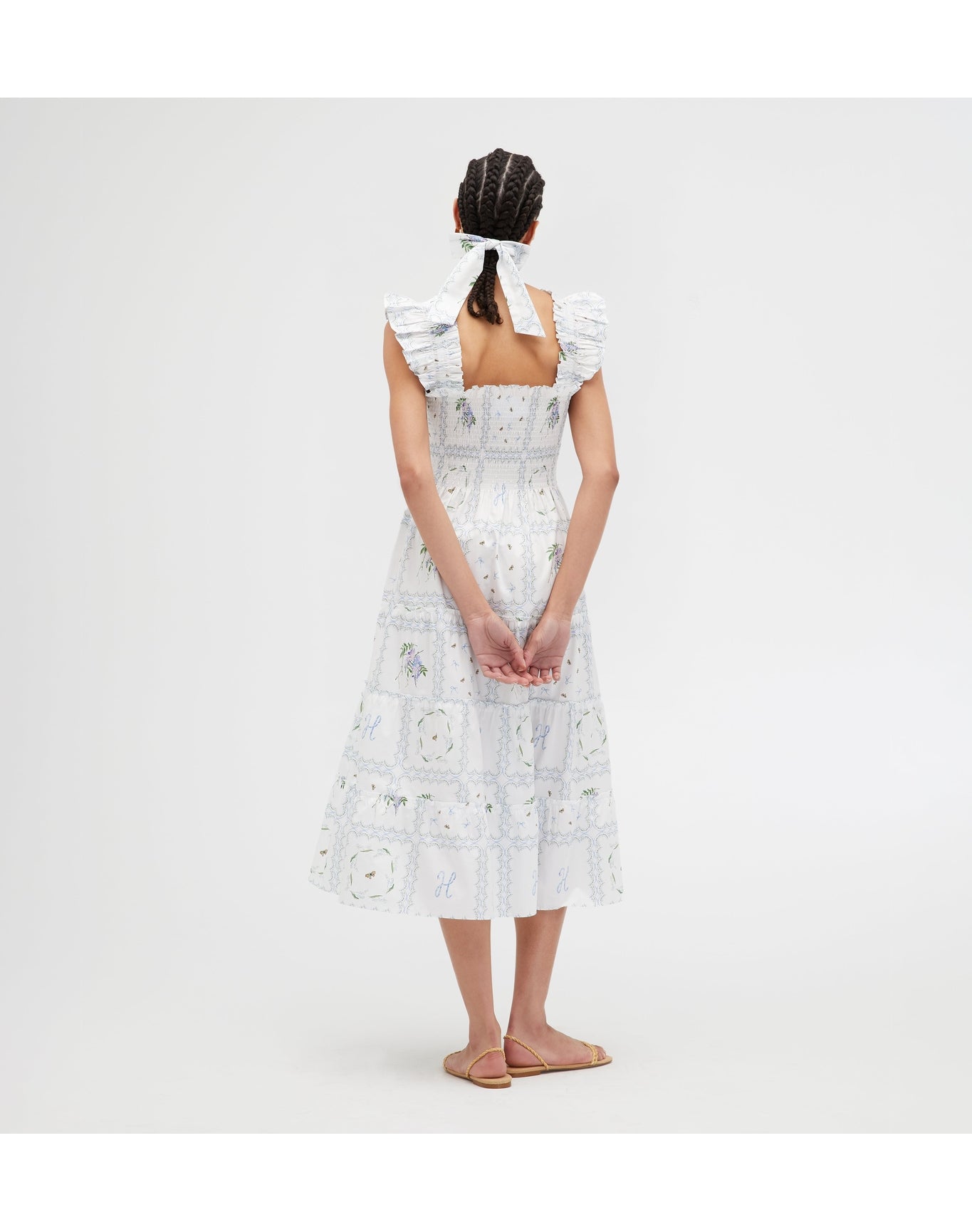 Women | The Ellie Nap Dress | White Floral Patchwork