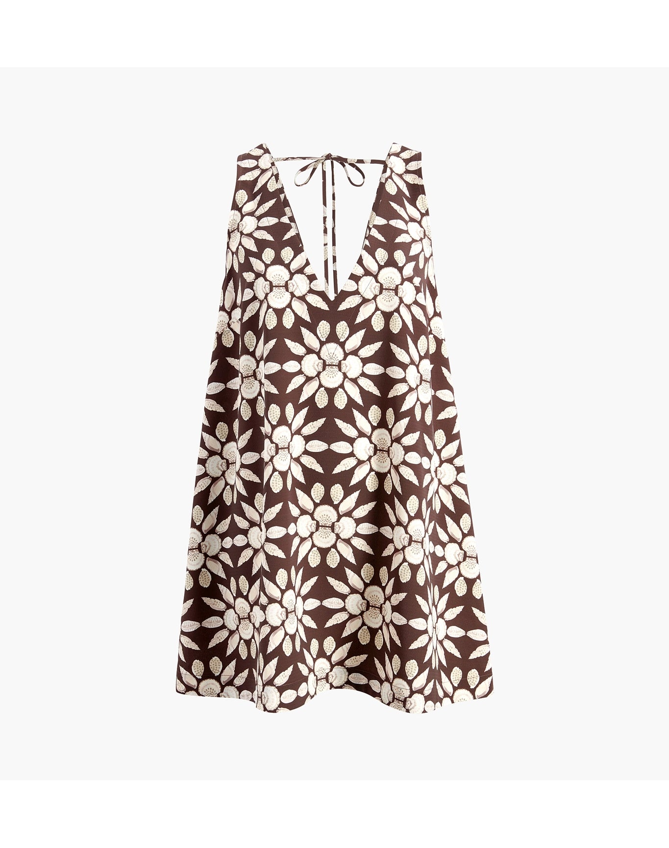 Women | The Emma Dress | Chocolate Shell Mosaic Crepe