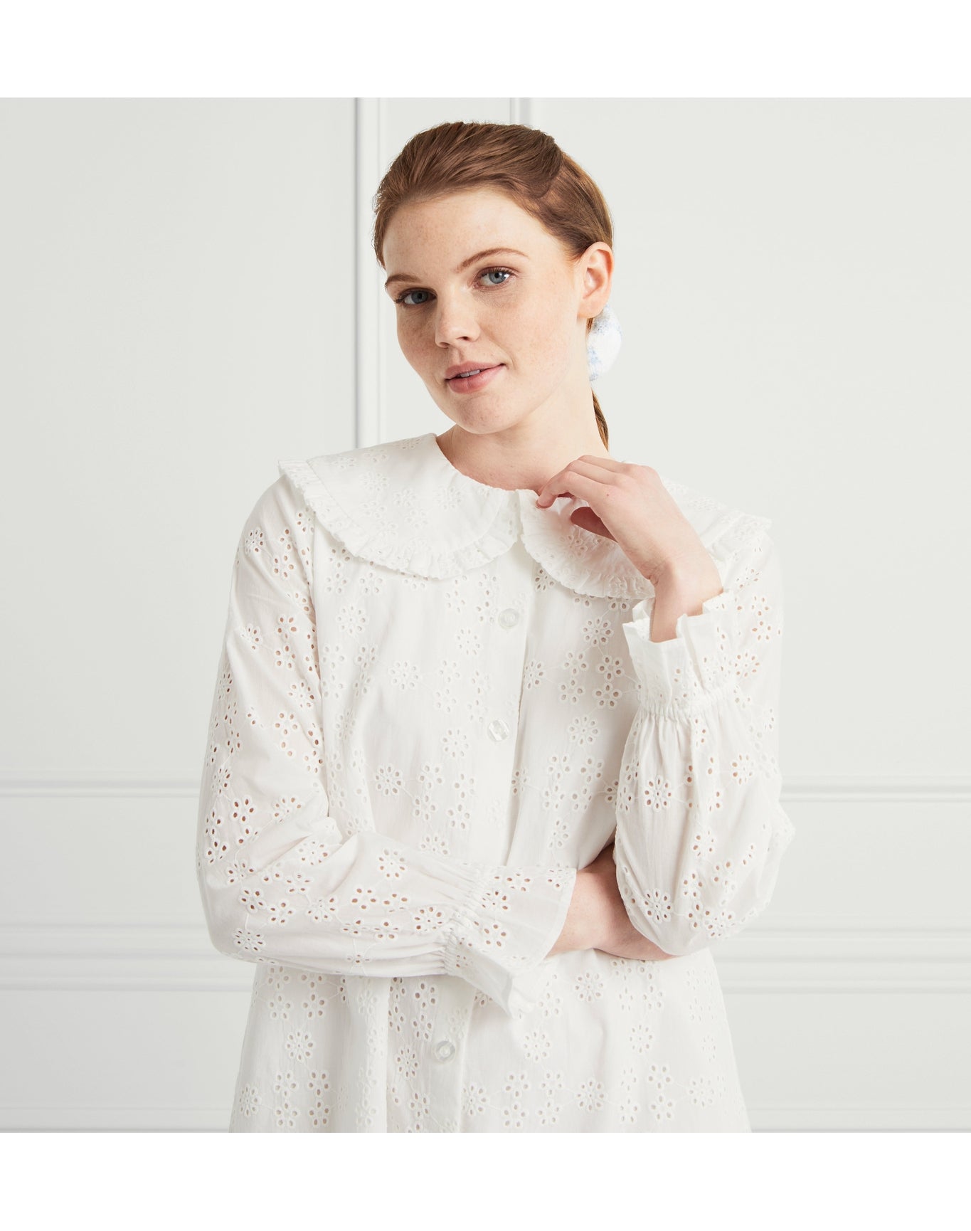 Women | The Eyelet Evelyn Dress | White