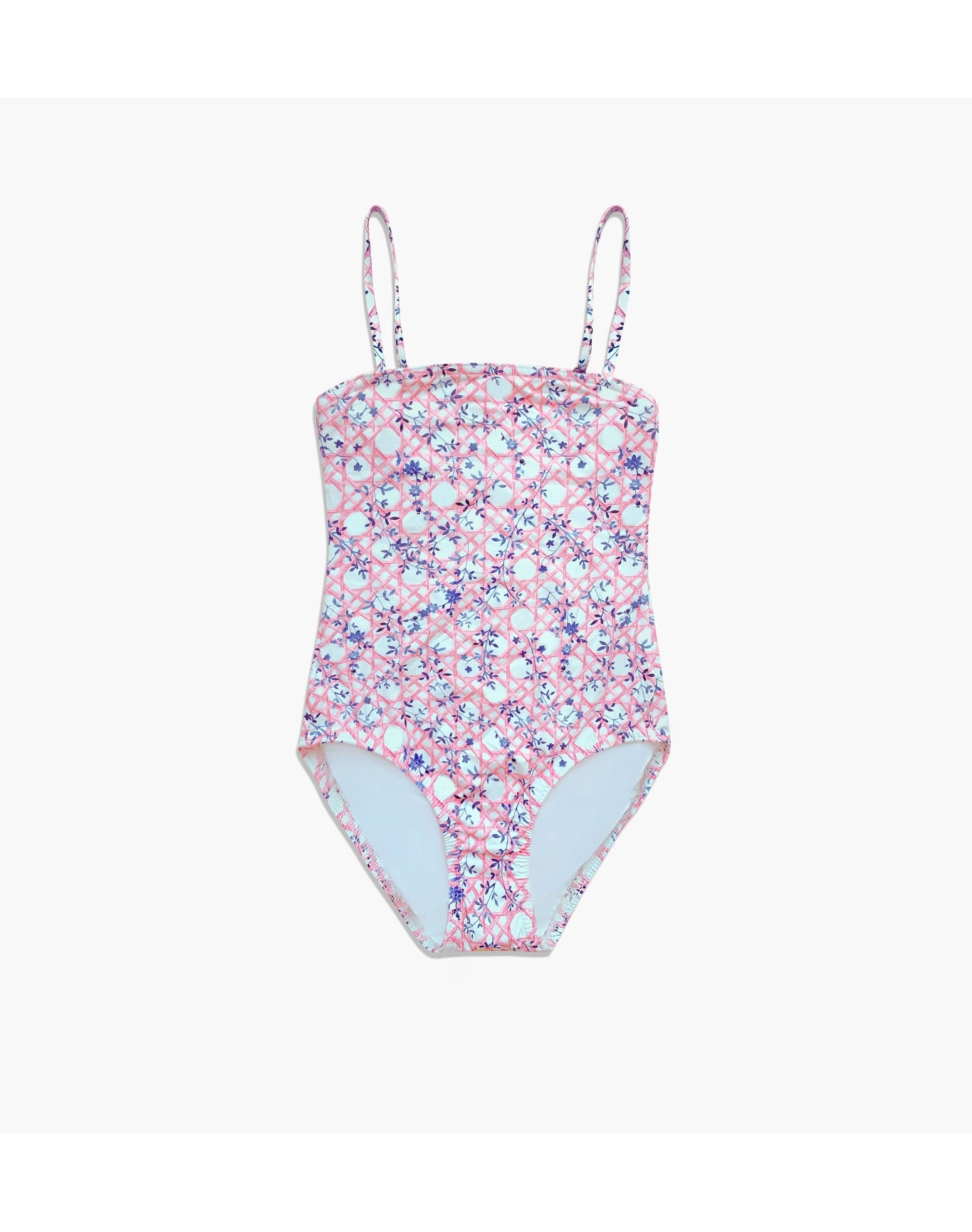 Women | The Giana Swimsuit | Pink Basketweave Vine