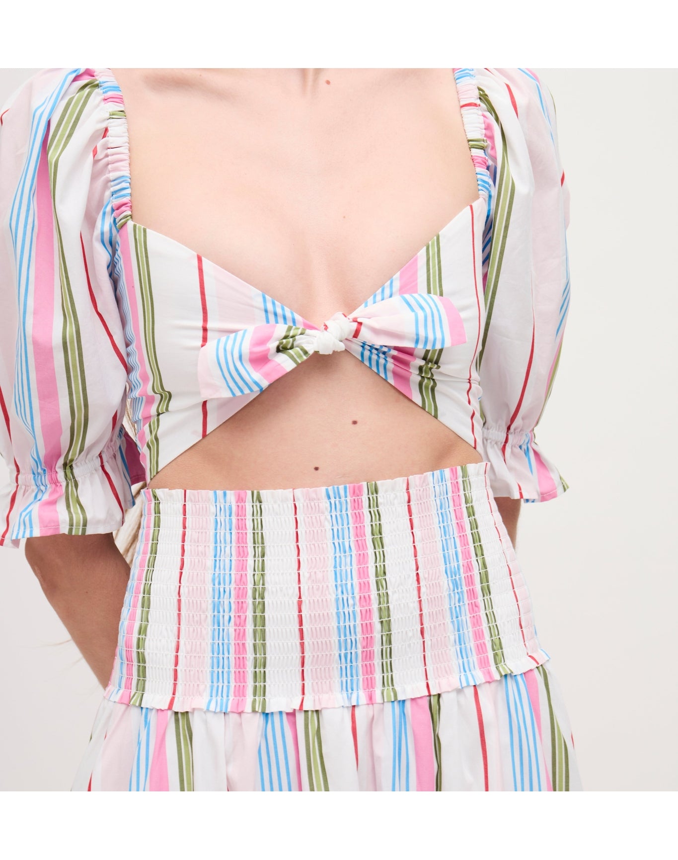 Women | The Isabella Top | Rainbow Stripe