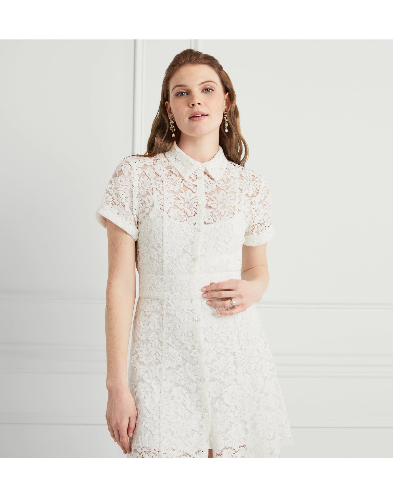 Women | The Lace Laura Dress | White Lace