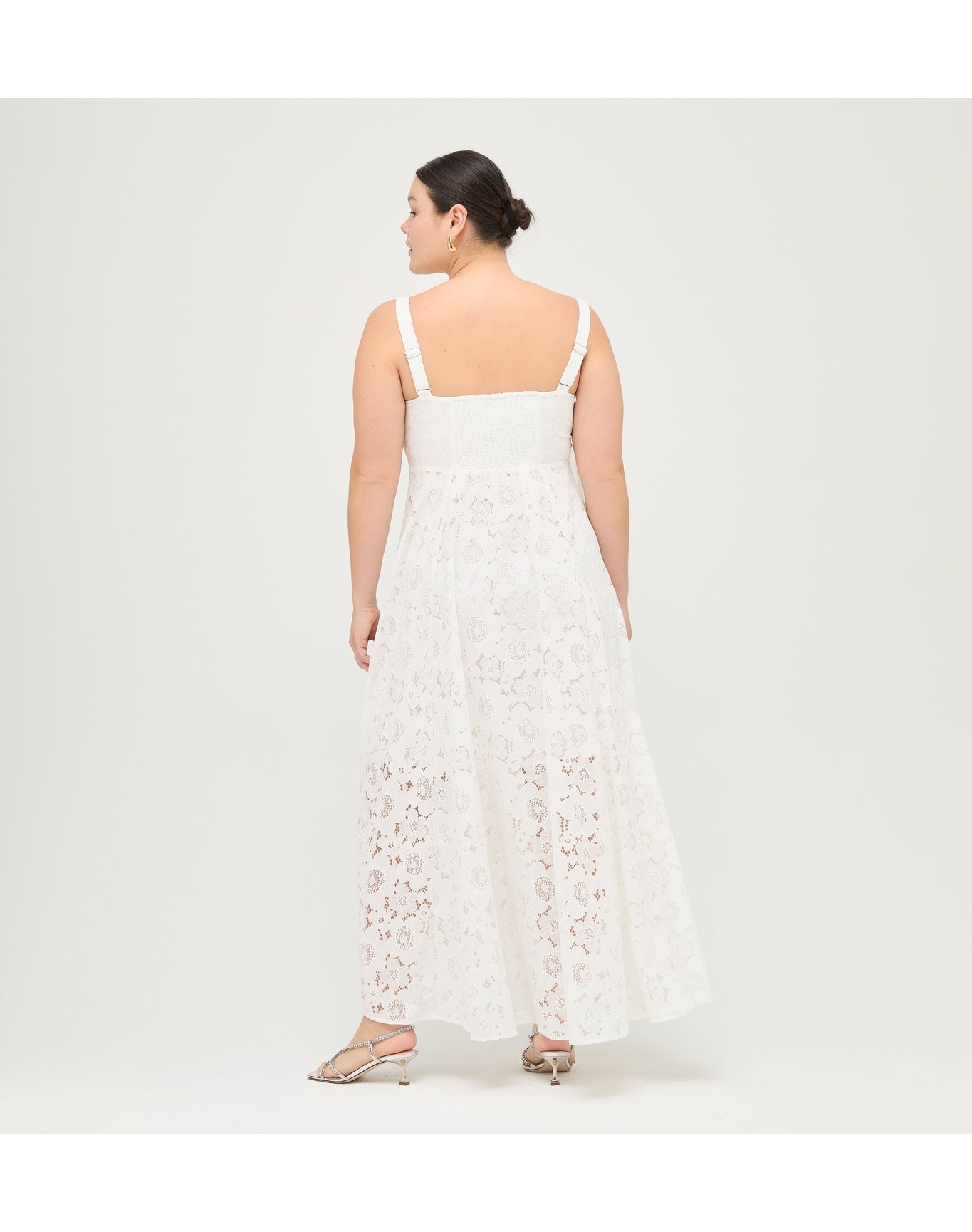 Women | The Lace Rowena Dress | White Floral Lace