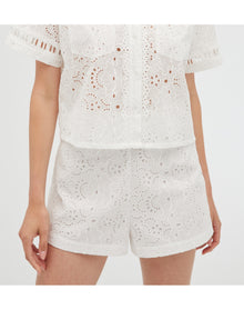 Women | The Lisette Short | White Broderie Anglaise
