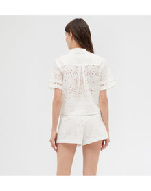 Women | The Lisette Short | White Broderie Anglaise
