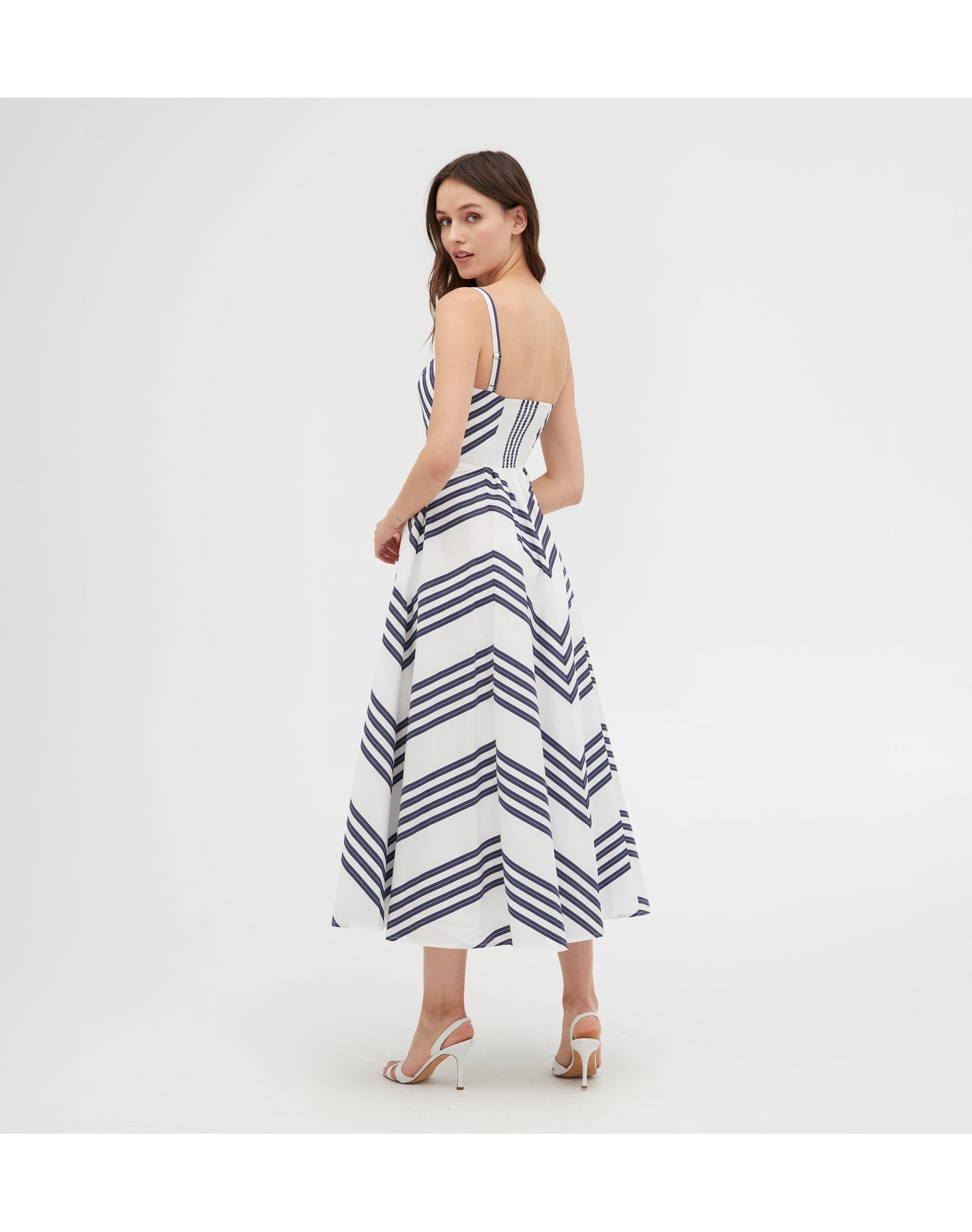 Women | The Margot Dress | Navy Stripe