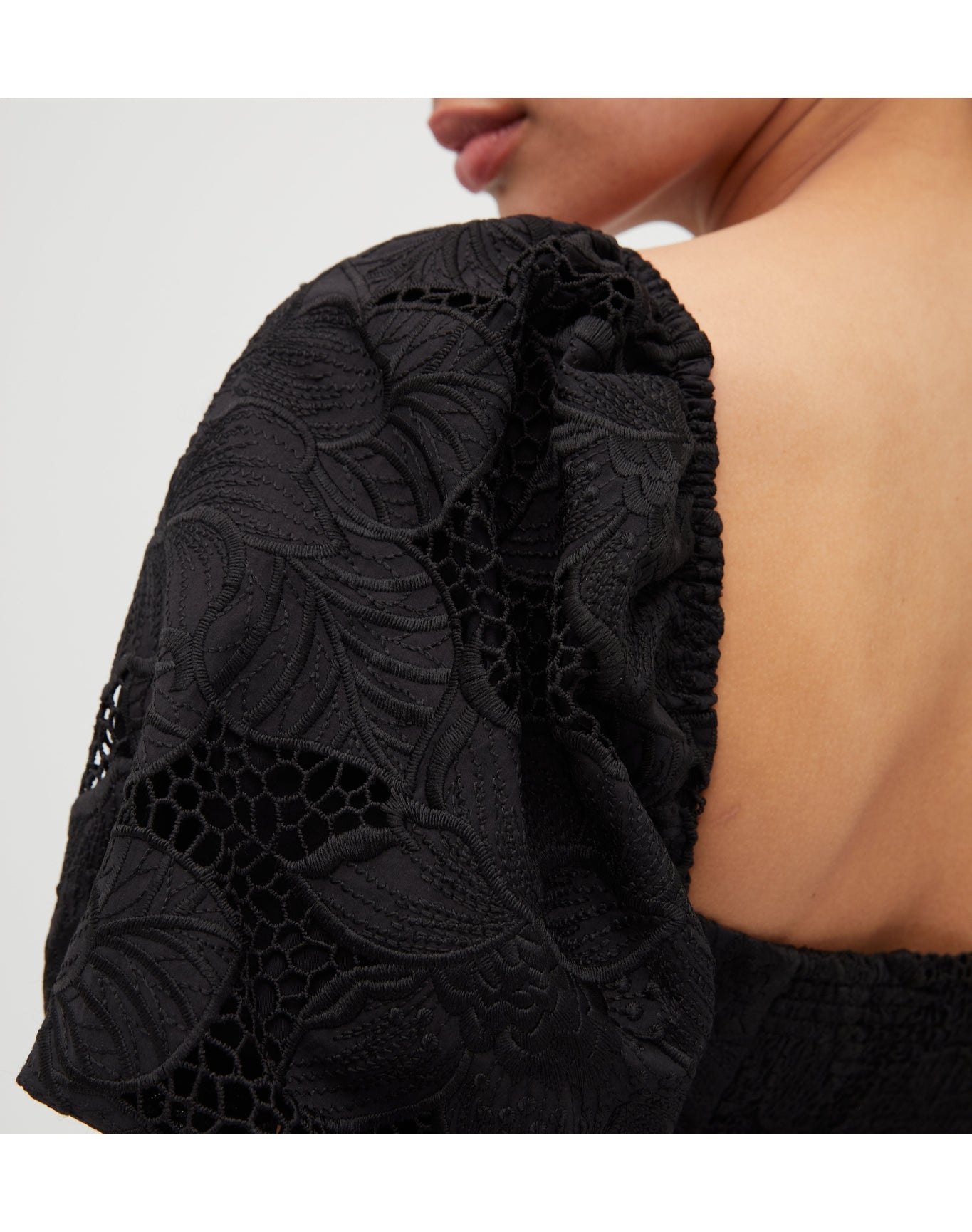 Women | The Matilda Mini Dress | Black Floral Lace