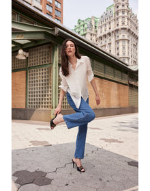 Women | The Mellie Top | Ivory Georgette
