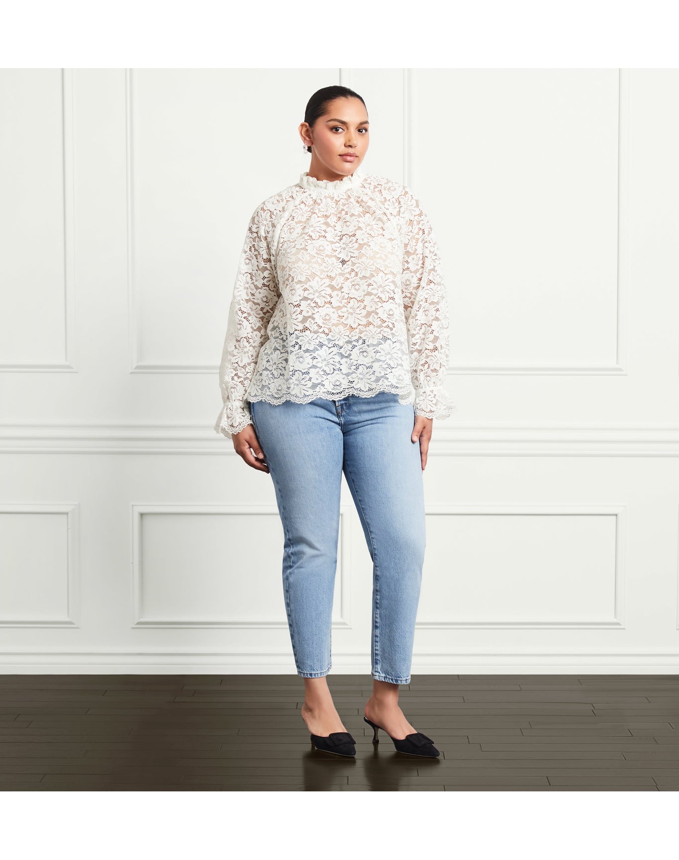 Women | The Millie Top | White Lace