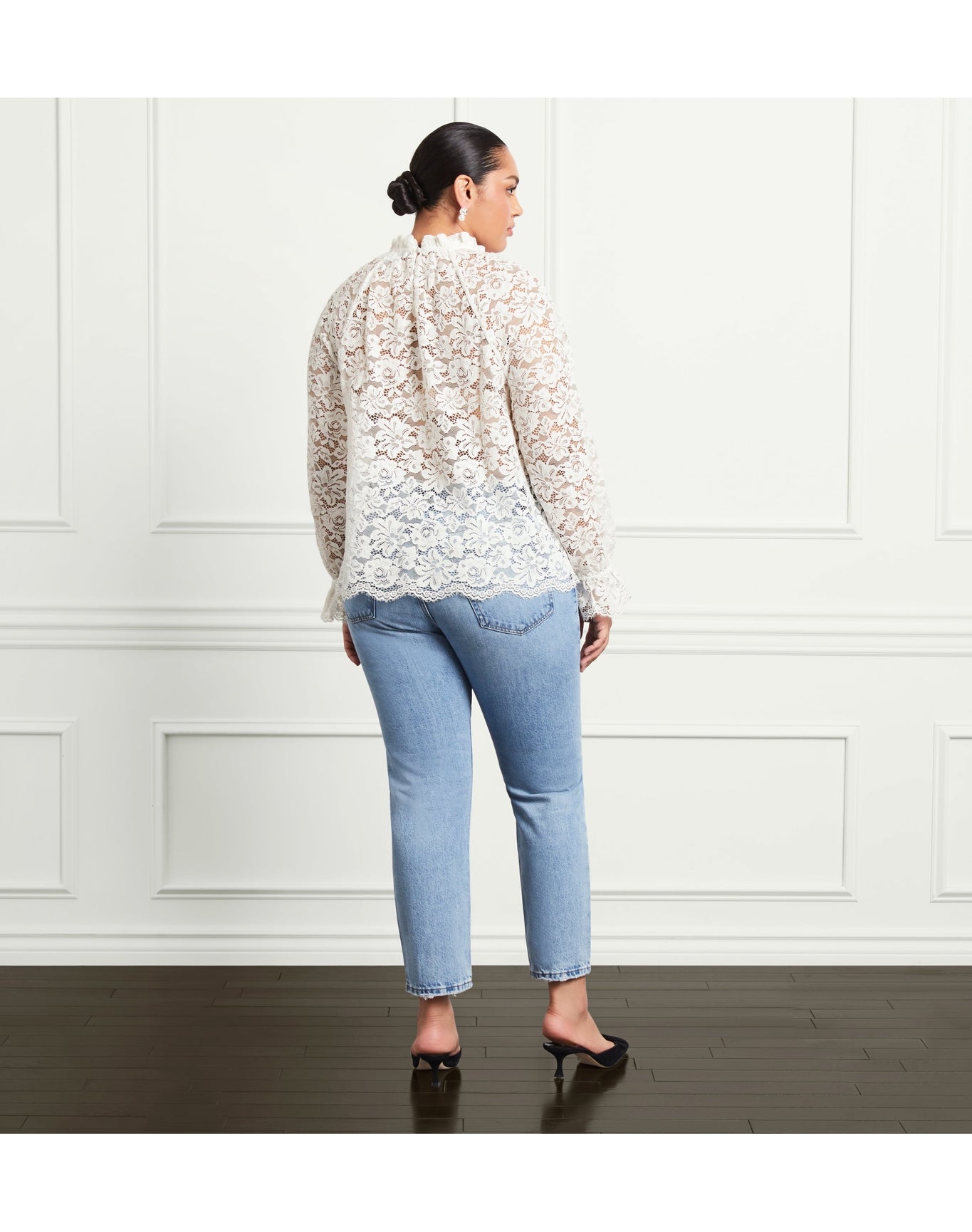 Women | The Millie Top | White Lace