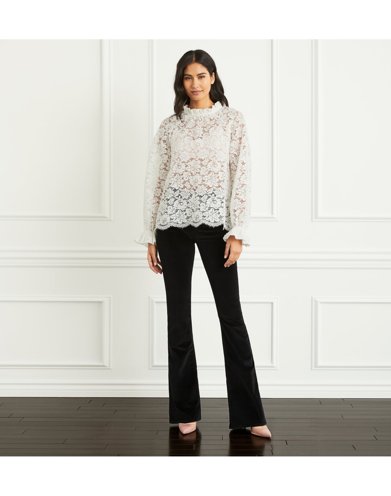 Women | The Millie Top | White Lace