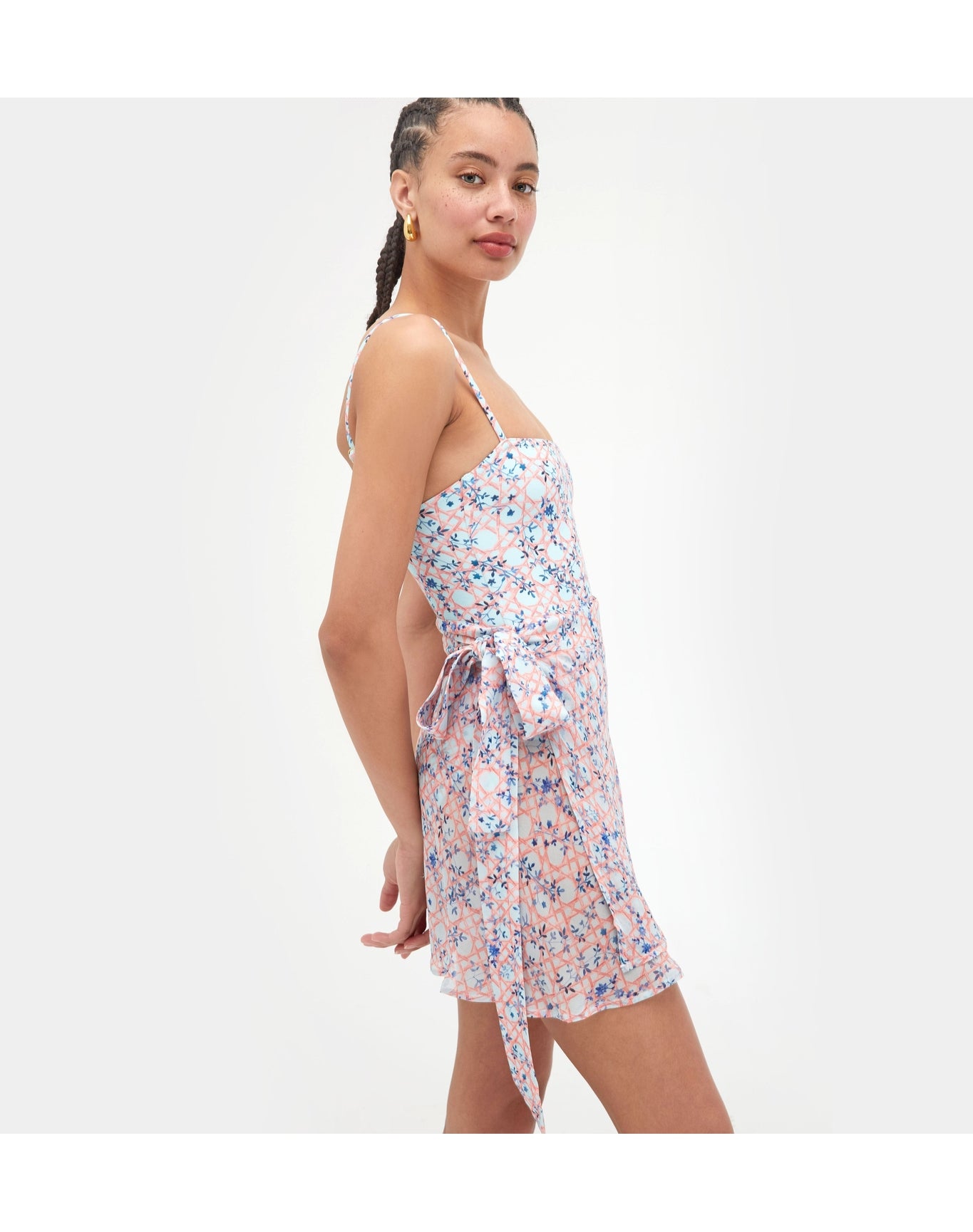 Women | The Mini Ballet Pareo | Pink Basketweave Vine