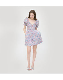Women | The Ophelia Mini Dress | Pink Basketweave Vine