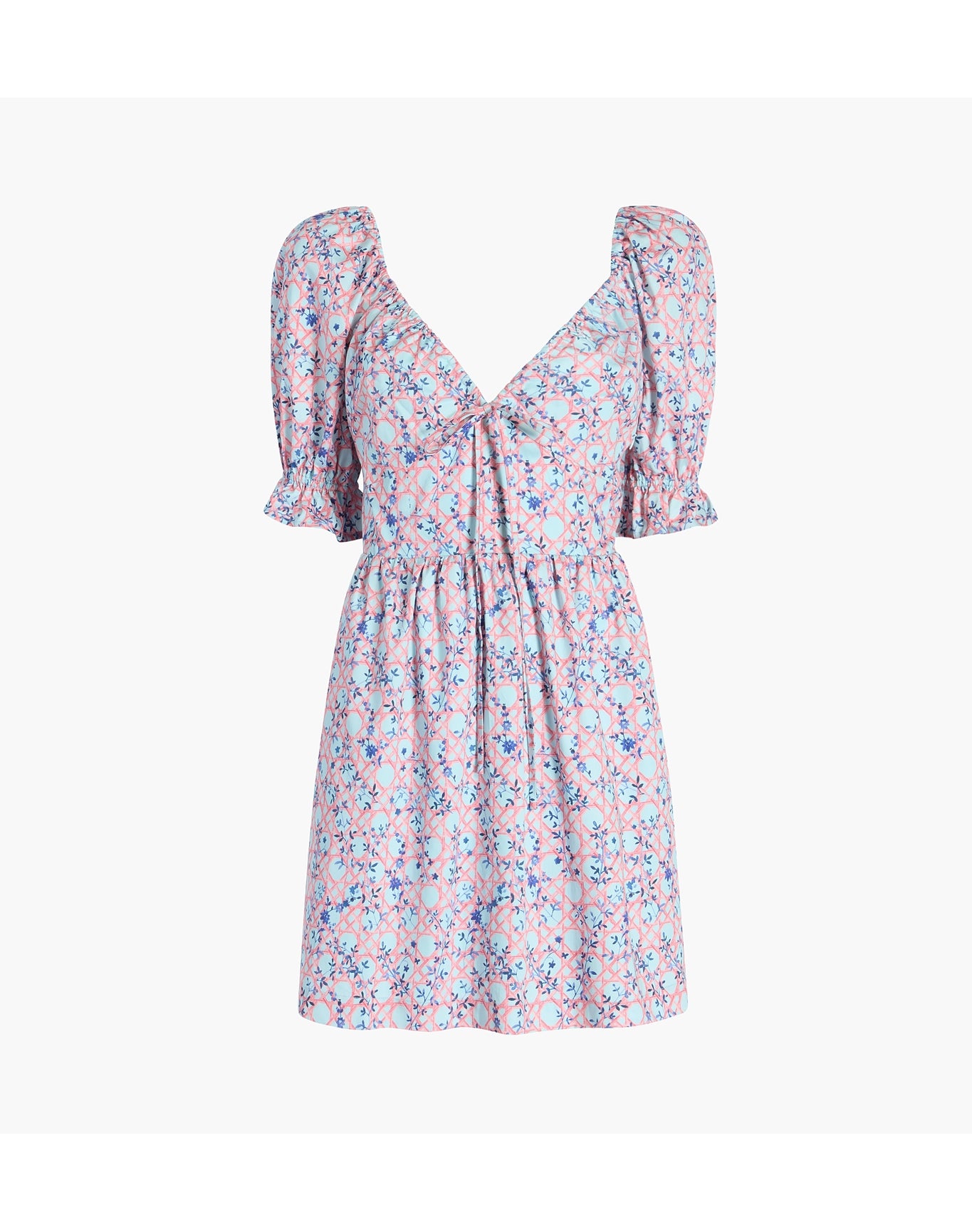 Women | The Ophelia Mini Dress | Pink Basketweave Vine