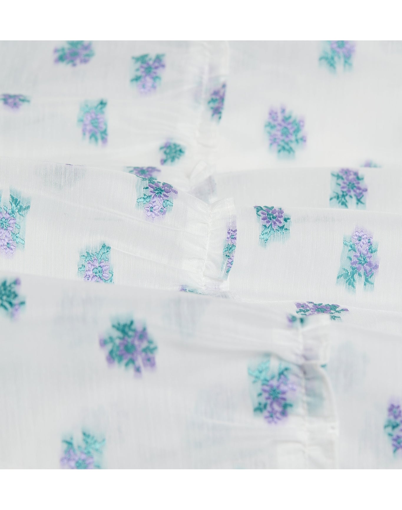 Women | The Organza Anjuli Nap Dress | Spearmint/Lilac Floral Jacquard
