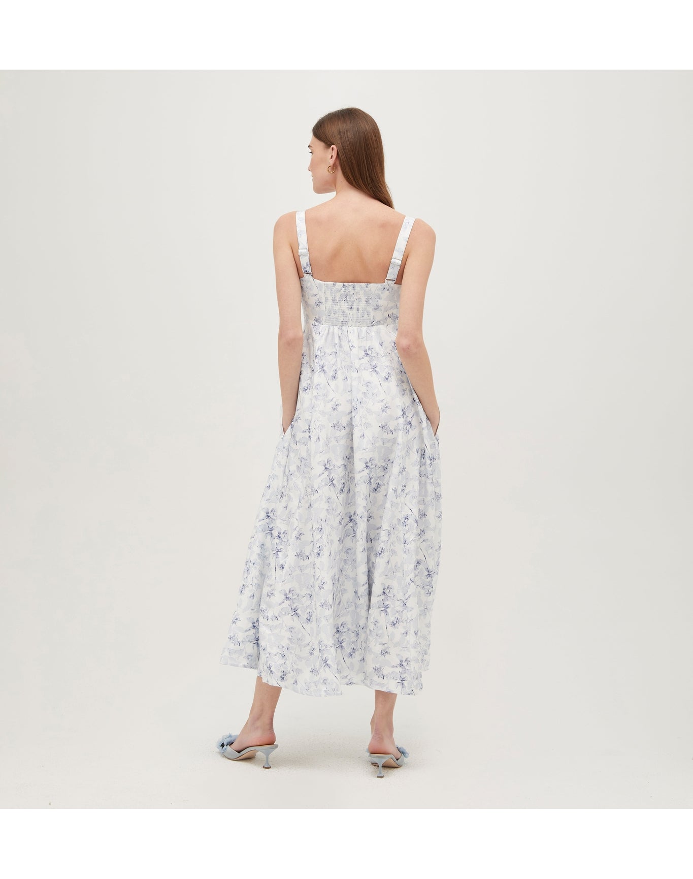 Women | The Rowena Dress | Pressed Flowers Satin Faille