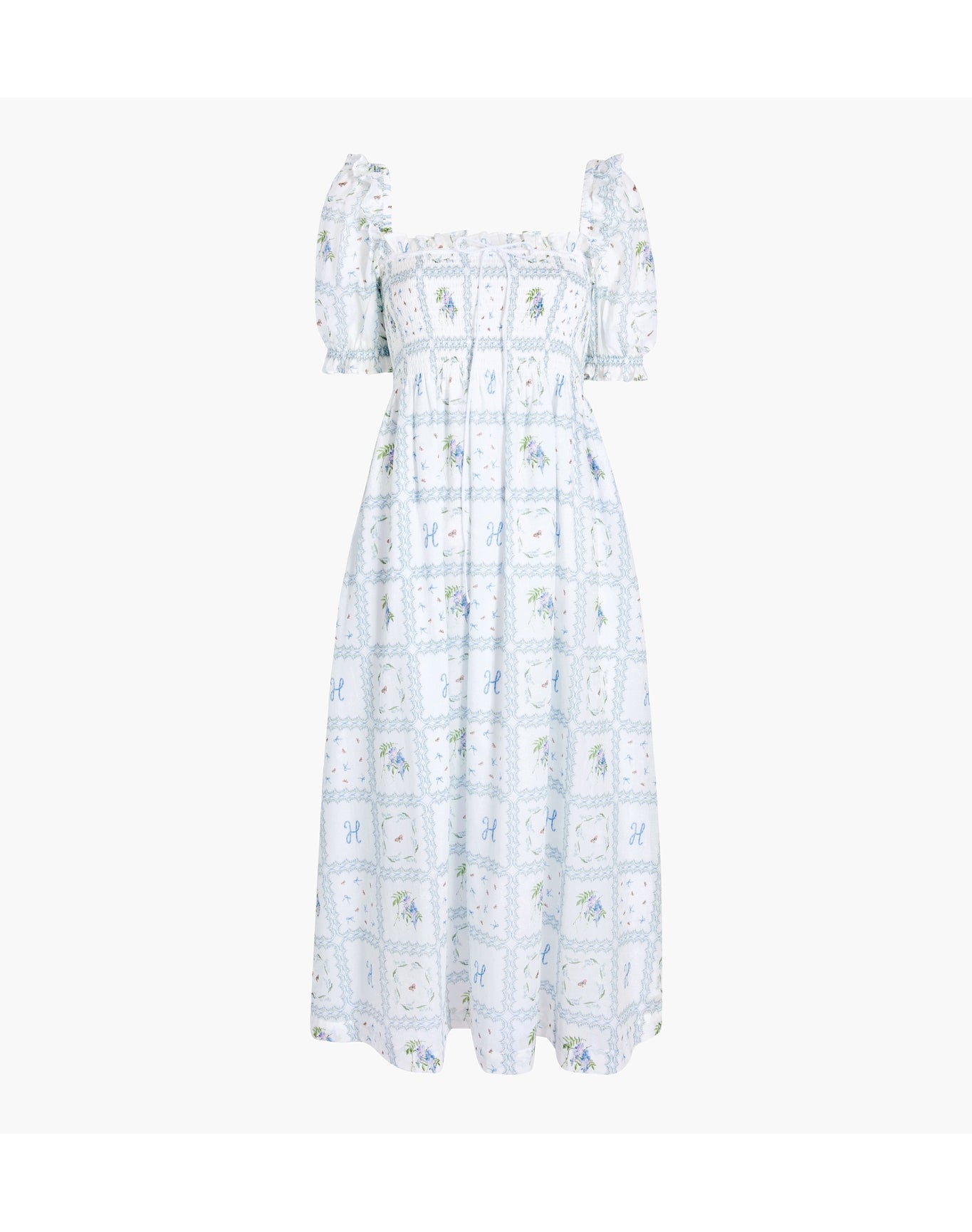 Women | The Scarlett Nap Dress | White Floral Patchwork