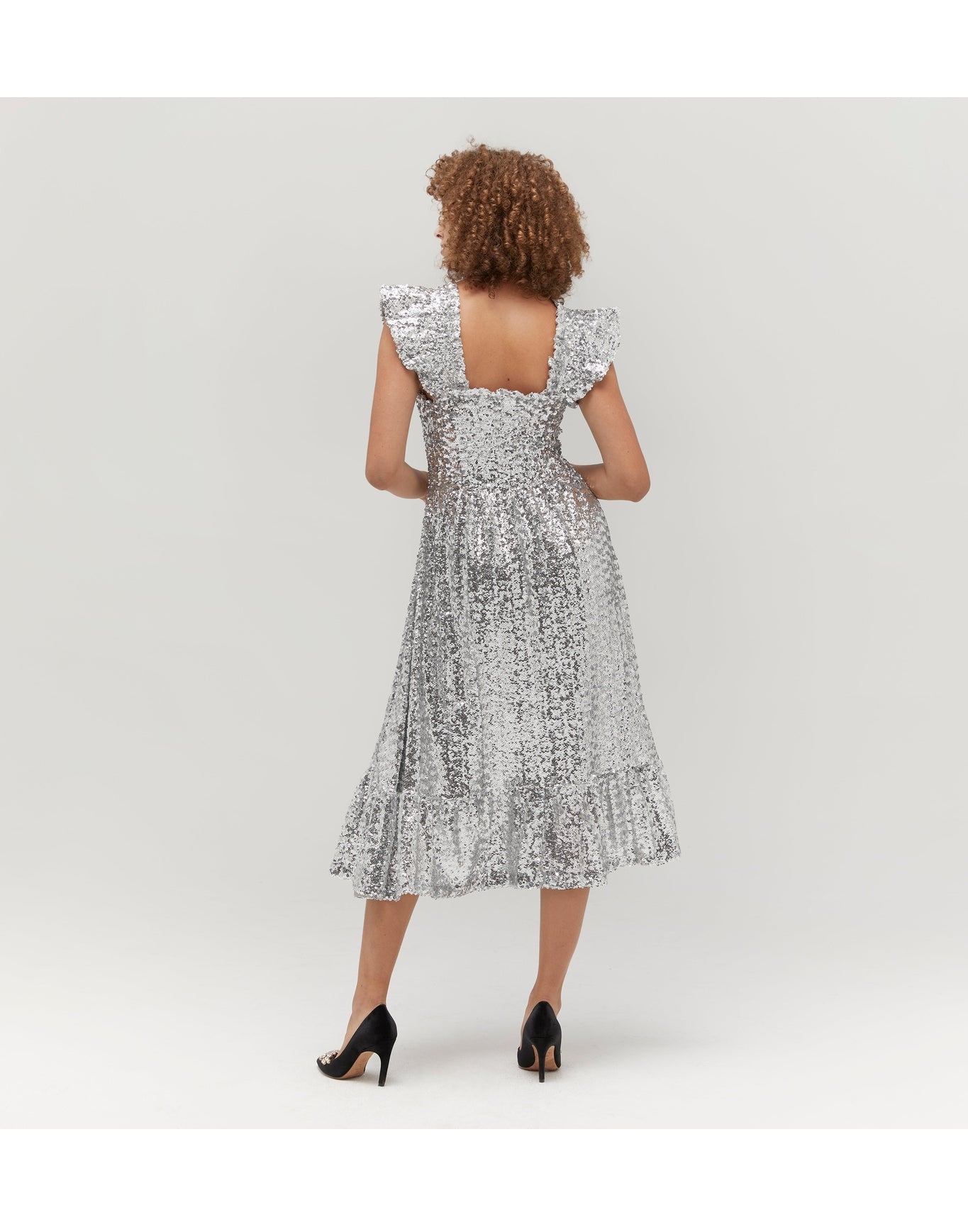 Women | The Sequin Ellie Nap Dress | Silver Sequin