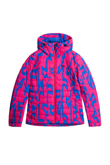 Women | Thermic Down Jacket Printed | Glitch Bridge Pink