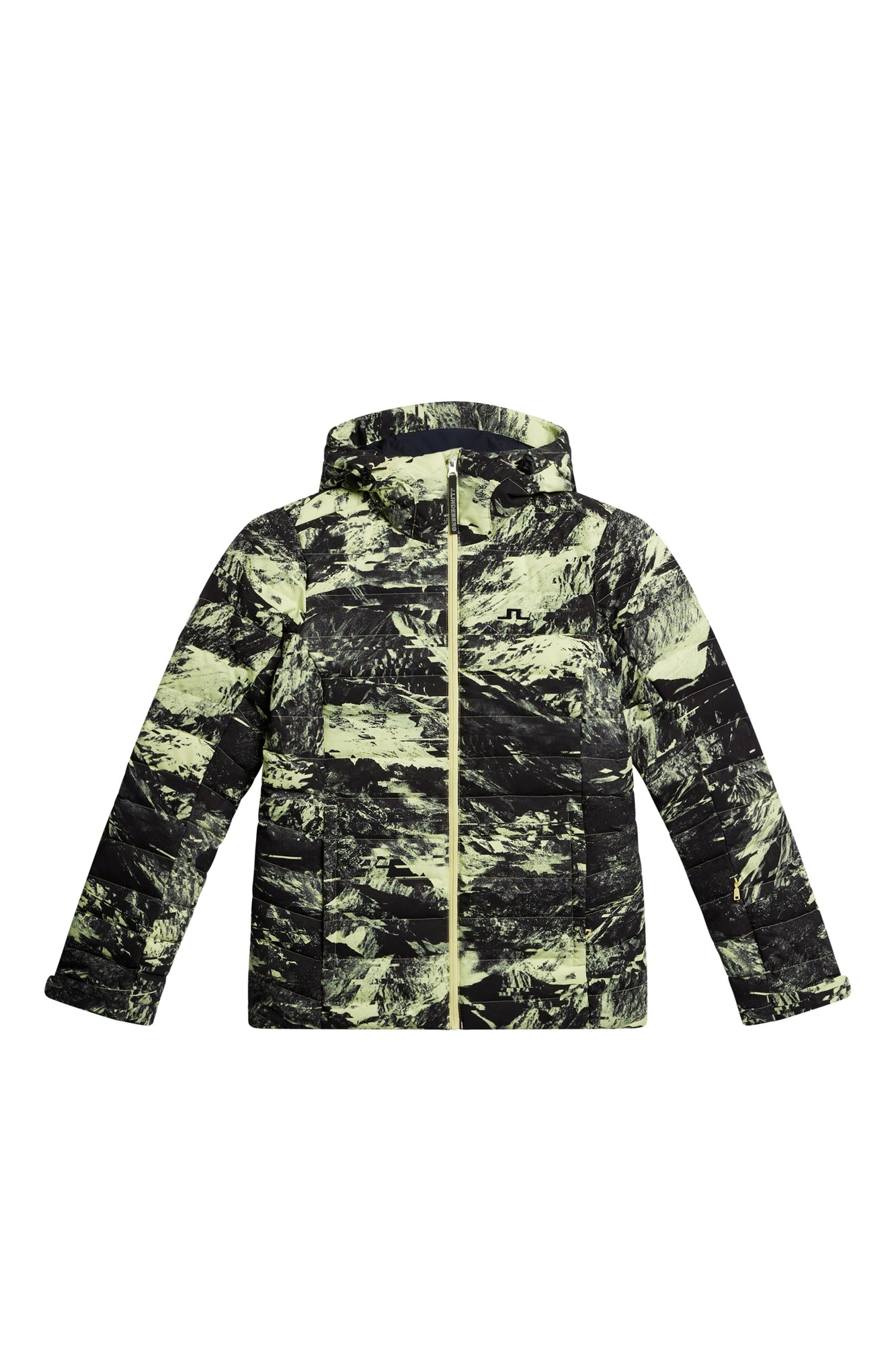 Women | Thermic Down Jacket Printed | Mountain Glitch Lime