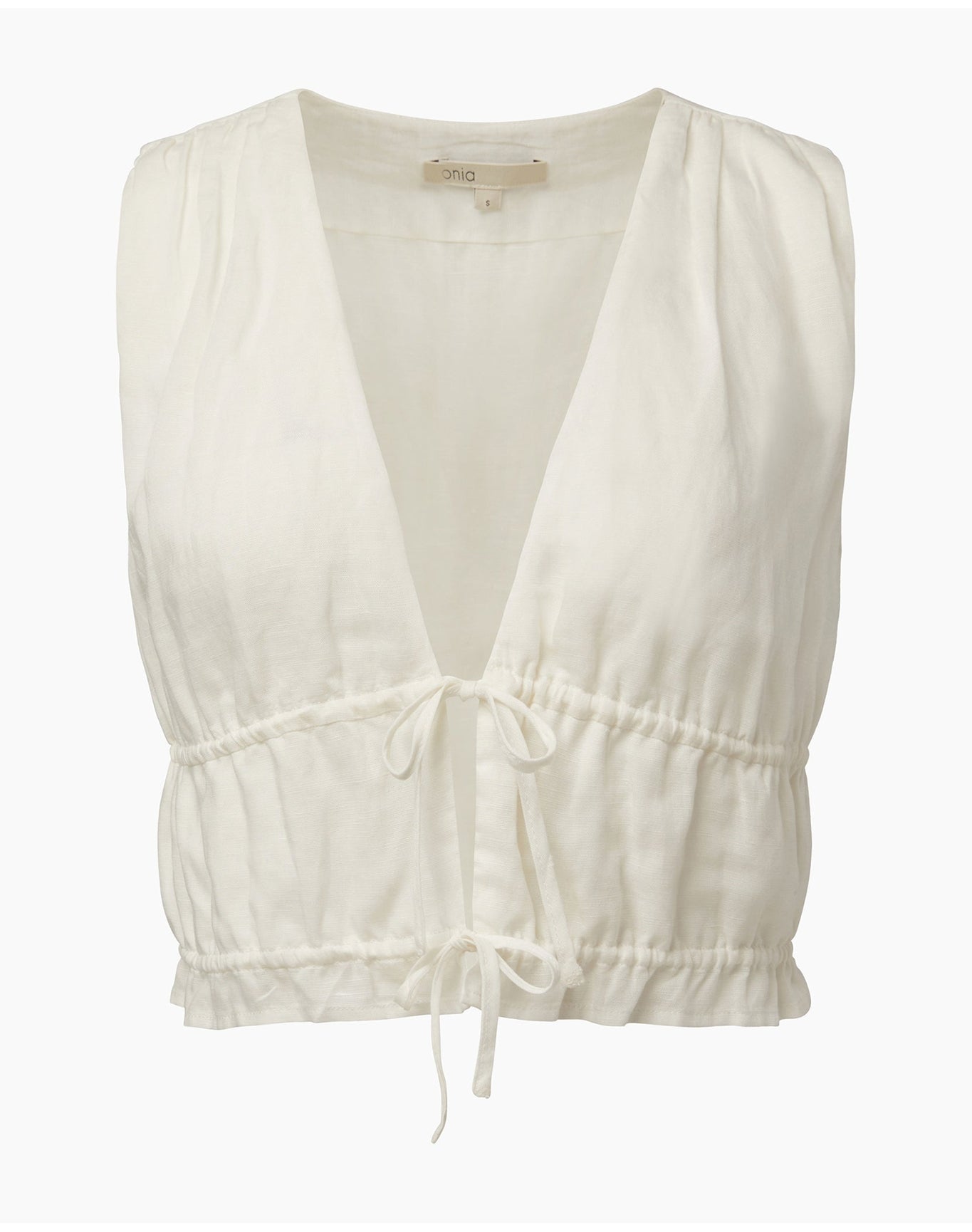 Women | Tie Front Top | White