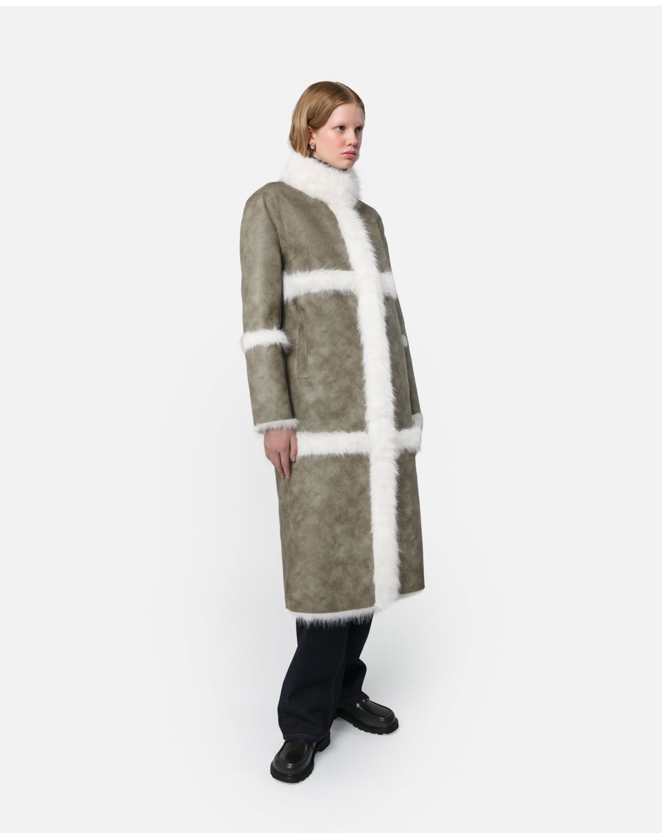 Tilly Reversible Coat | Sage & Blanc