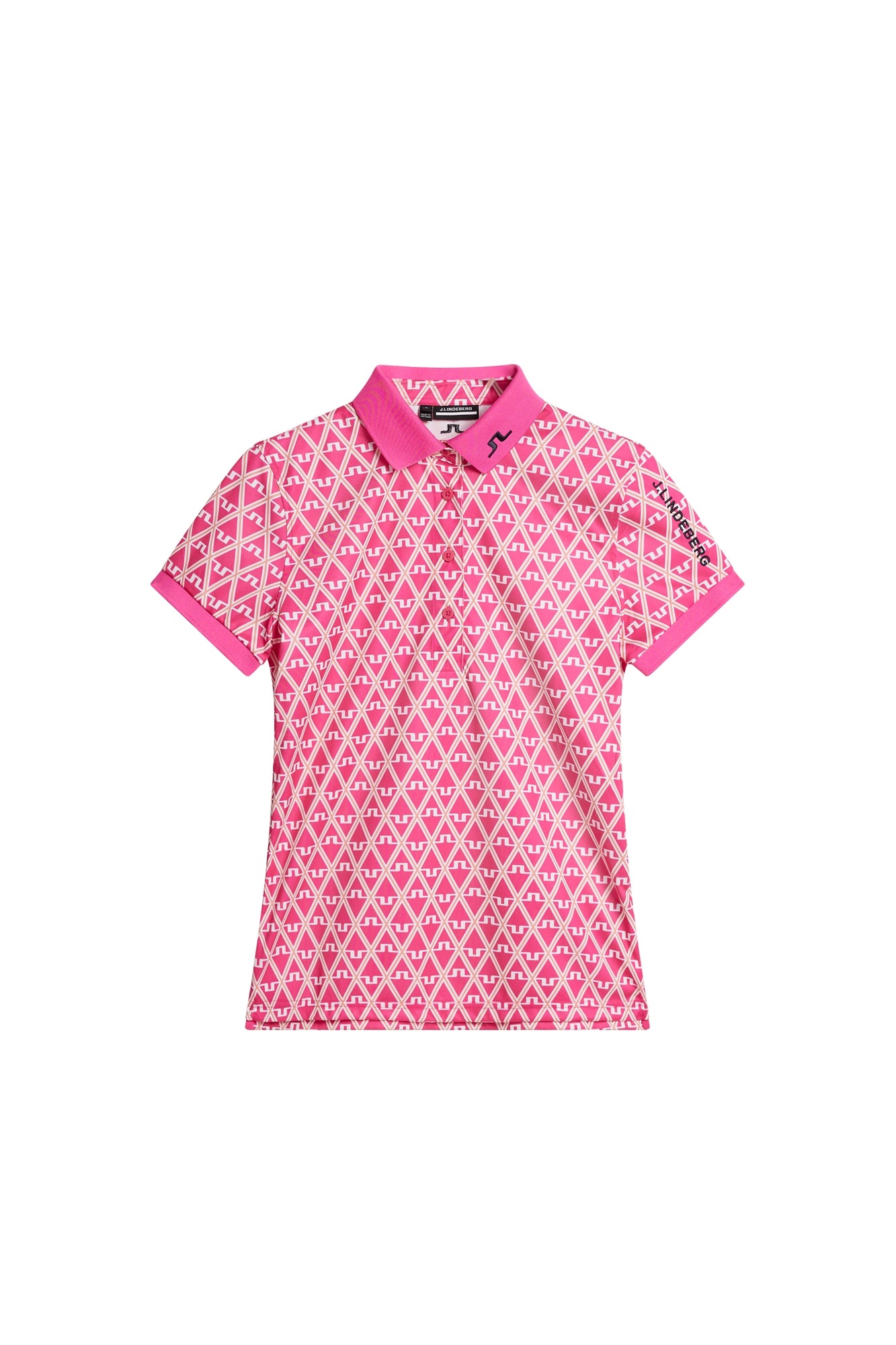 Women | Tour Tech Print Polo | Geo Fuchsia Purple