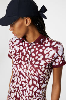 Women | Tour Tech Print Polo | Glitch Leo Lime