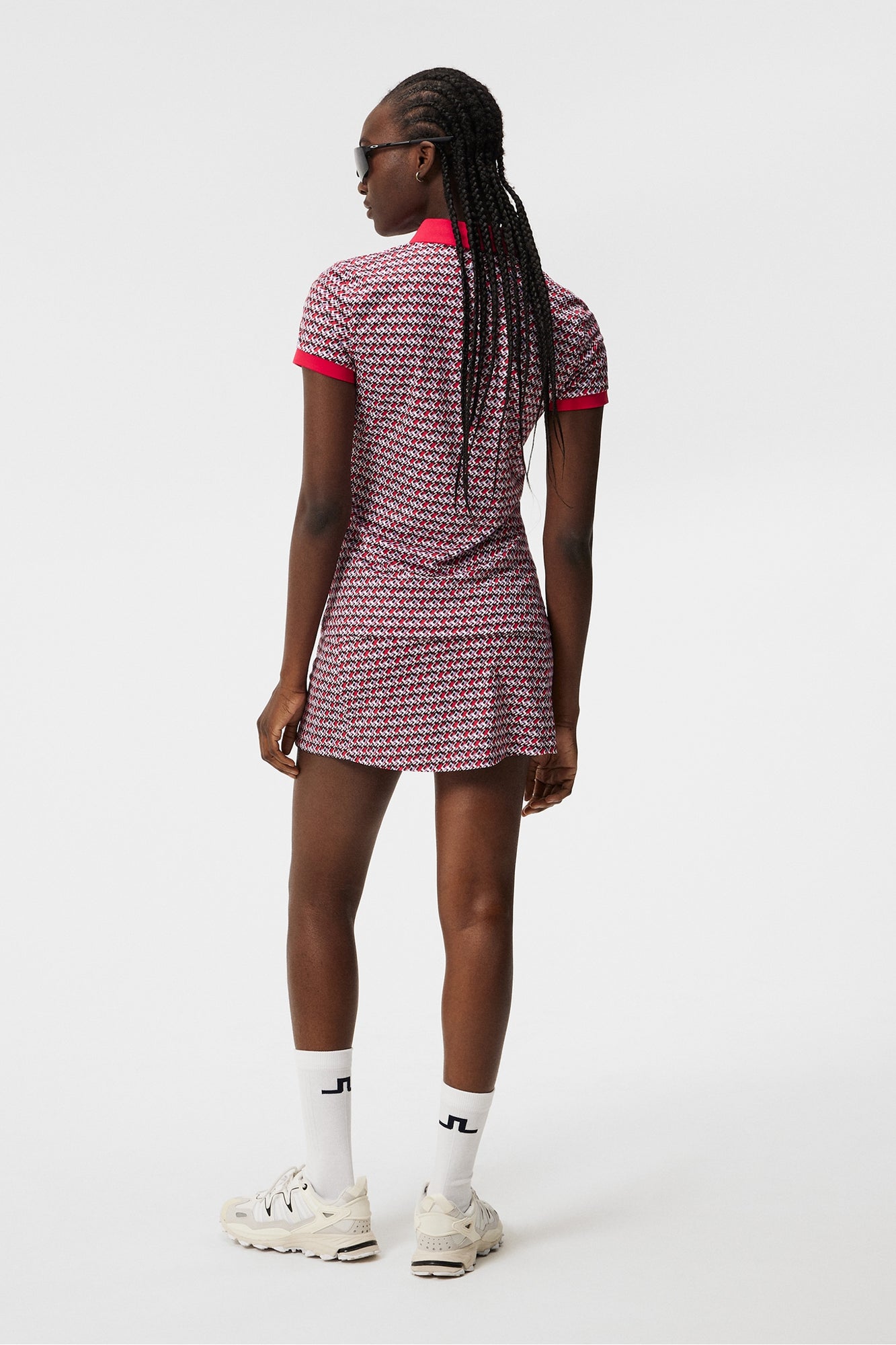 Women | Tour Tech Print Polo | JL Micro Bridge Rose Red