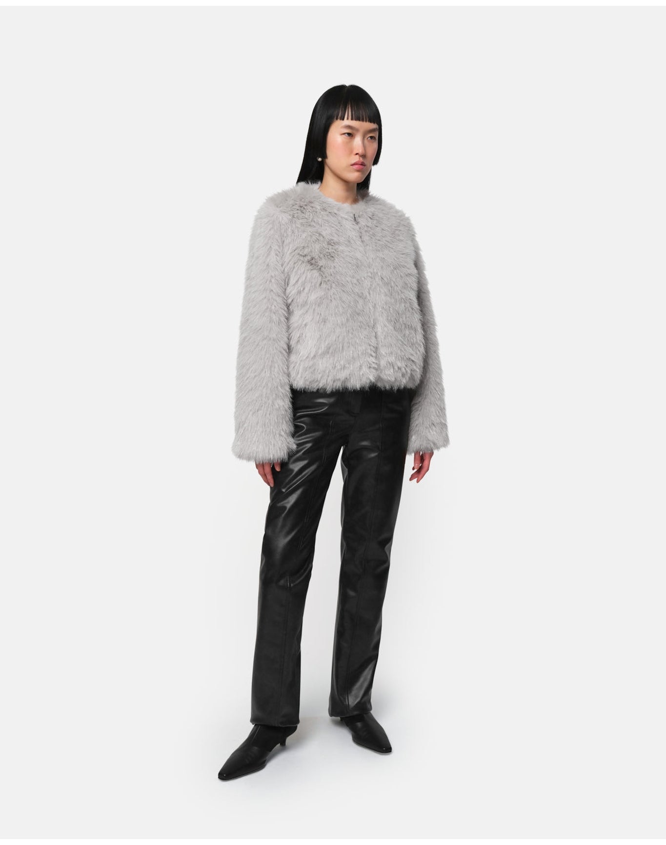 Uma Faux Fur Coat | Silver