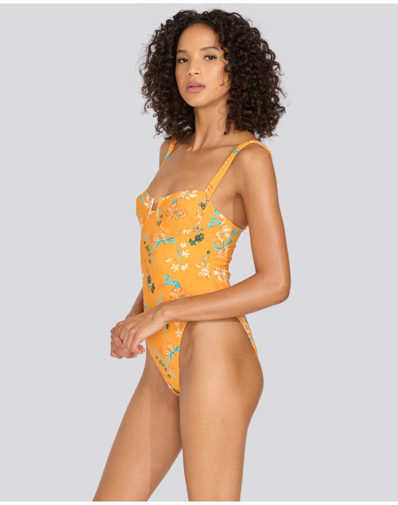 Verona One Piece | Tangerine Multi Floral