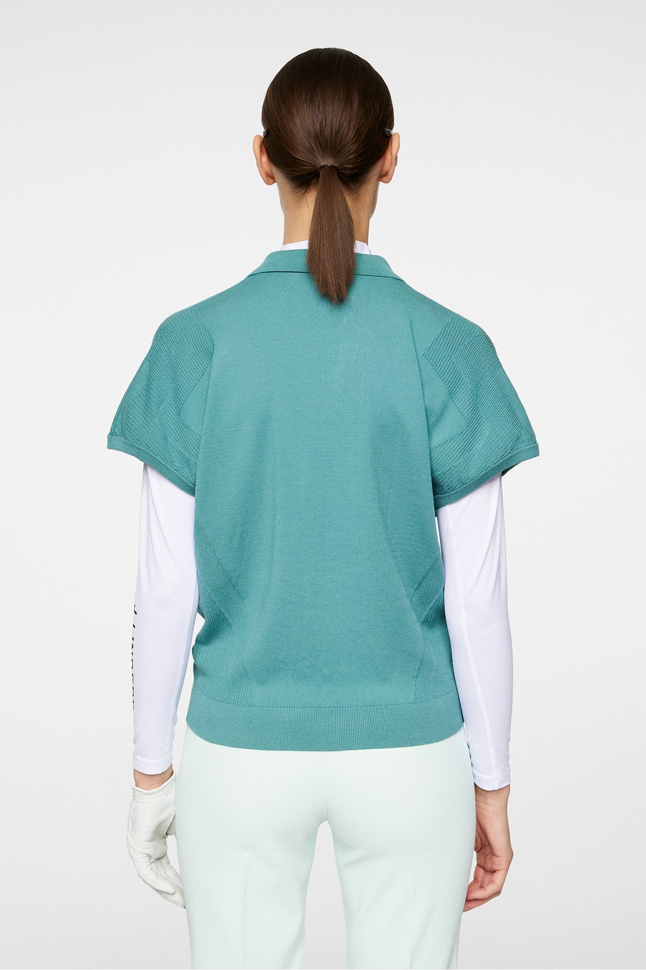 Women | Vita Knitted Polo Shirt | Teal